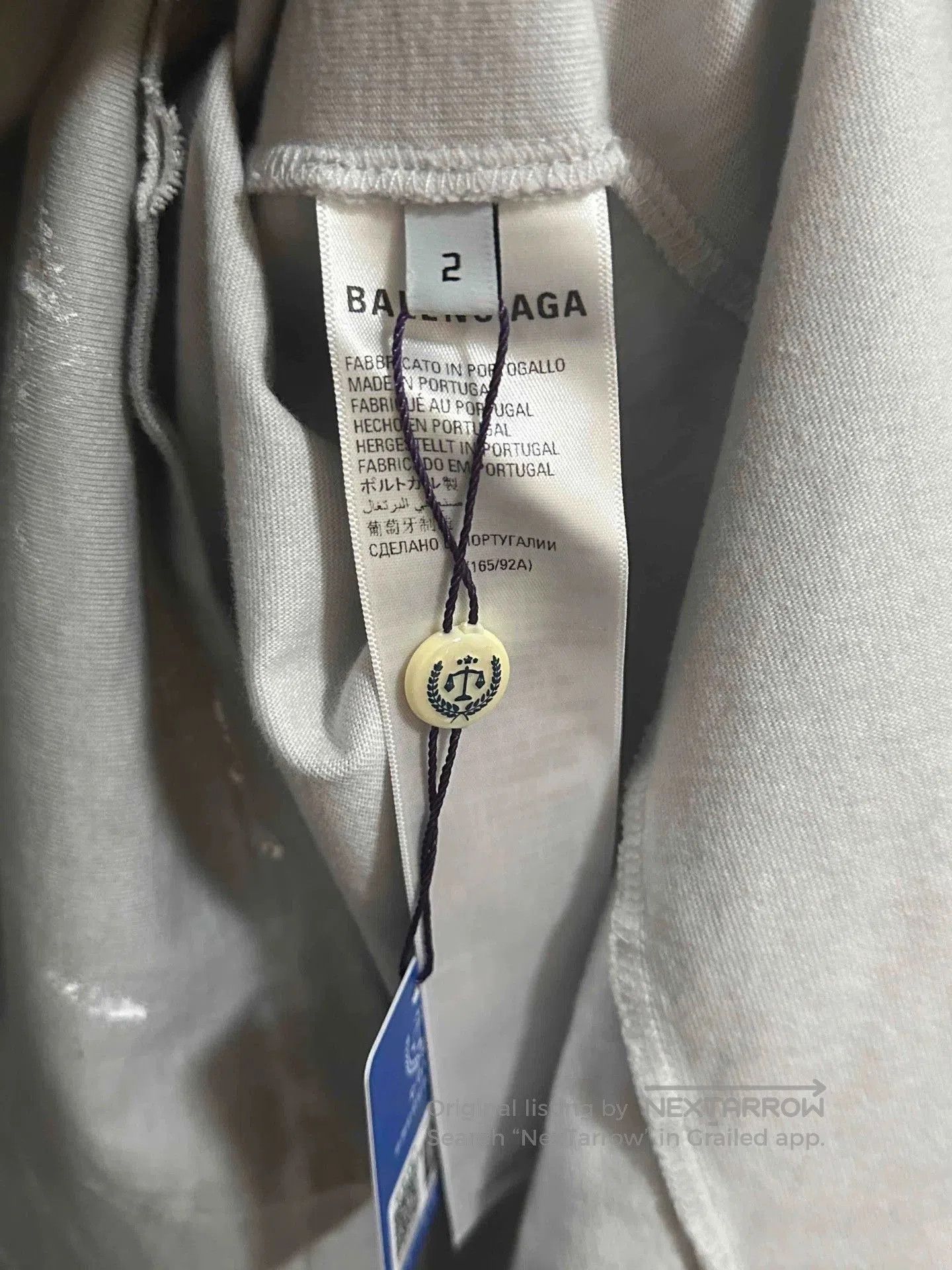 Balenciaga Balenciaga Gray Band Print Layered Longsleeve. Size US XXL / EU 58 / 5 - 4 Thumbnail