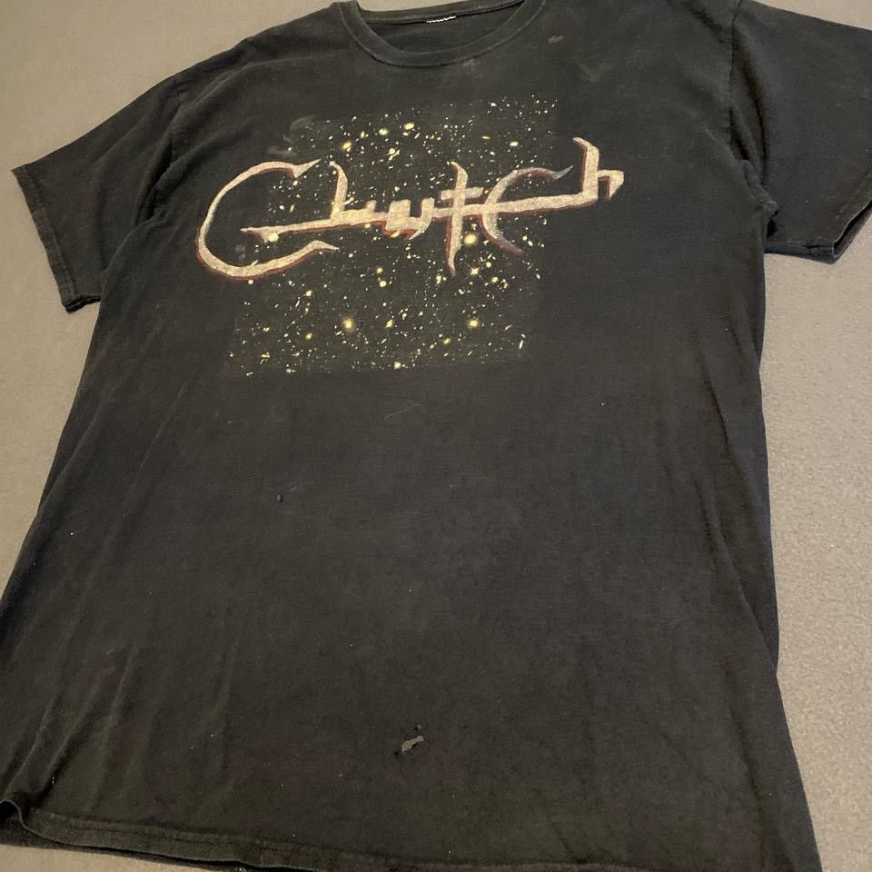 Other RARE Vintage Black Men’s 90s Clutch Graphic Band Tee Shirt Size US XL / EU 56 / 4 - 2 Thumbnail