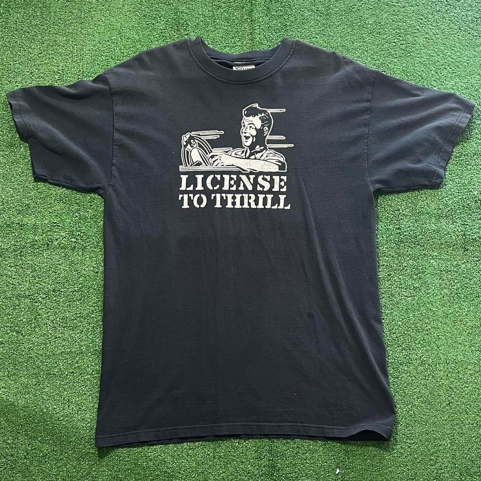 Vintage 2000s License to Thrill Car Racing Tee. Sz M. Size US M / EU 48-50 / 2 - 1 Thumbnail