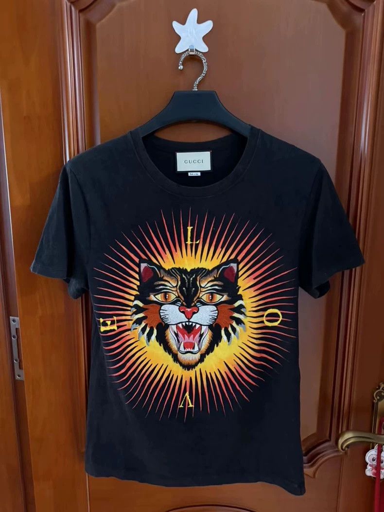 Gucci Gucci Black Cat Head Graphic T-shirt-yf Size US XS / EU 42 / 0 - 1 Thumbnail