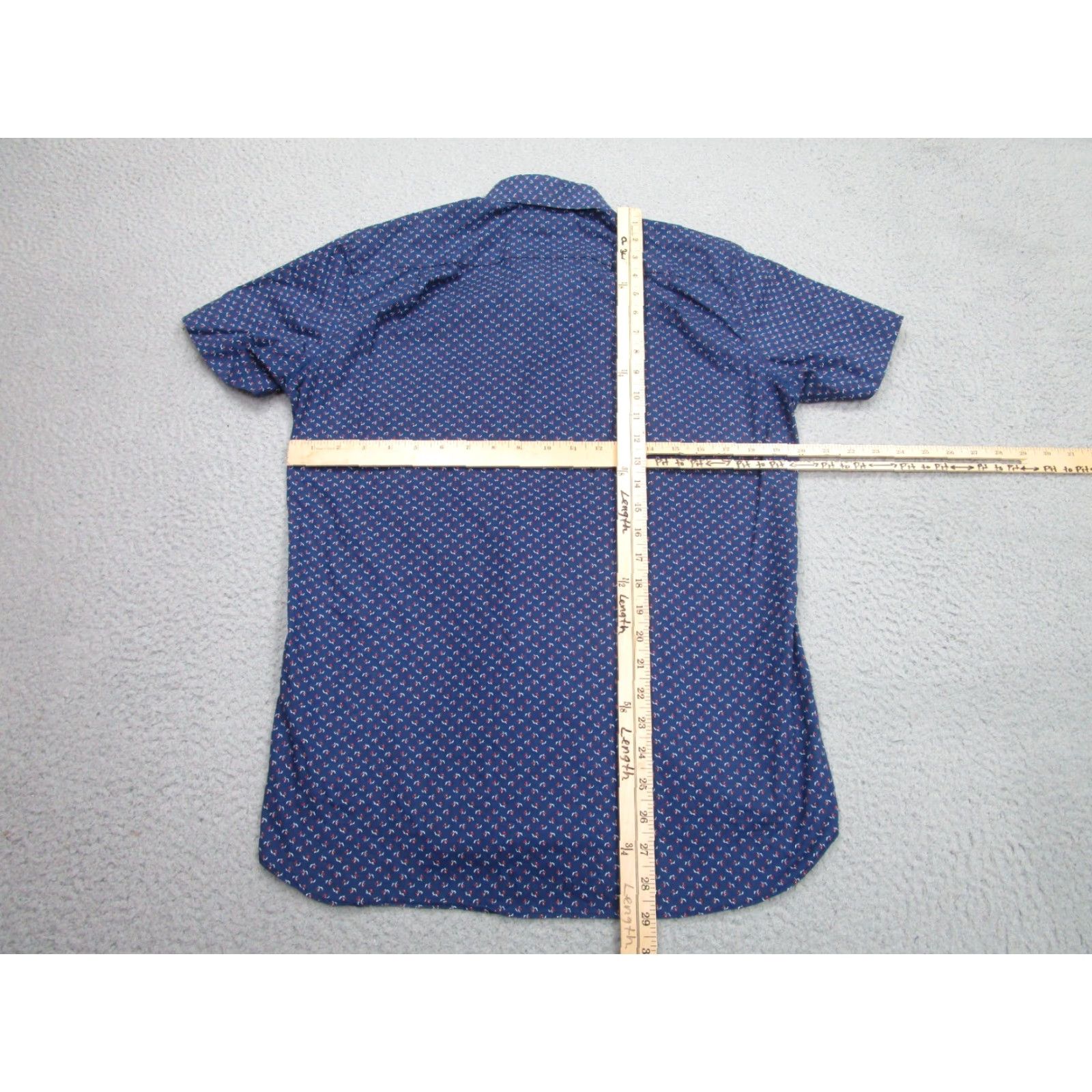 Bonobos VINTAGE Bonobos Men's Dress Shirt 15.5 Blue Red Cherry Polka Dot Casual Slim Button-up Size US M / EU 48-50 / 2 - 7 Thumbnail