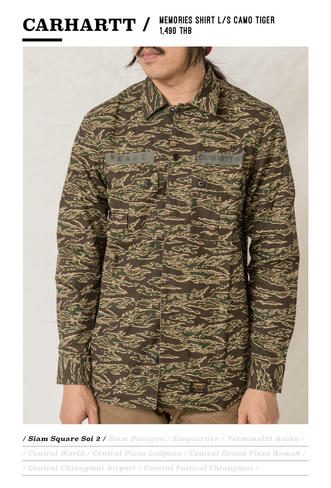 Carhartt × Carhartt Wip Carhartt WIP Memories Shirt Camo Tiger NEW Size US M / EU 48-50 / 2 - 4 Thumbnail