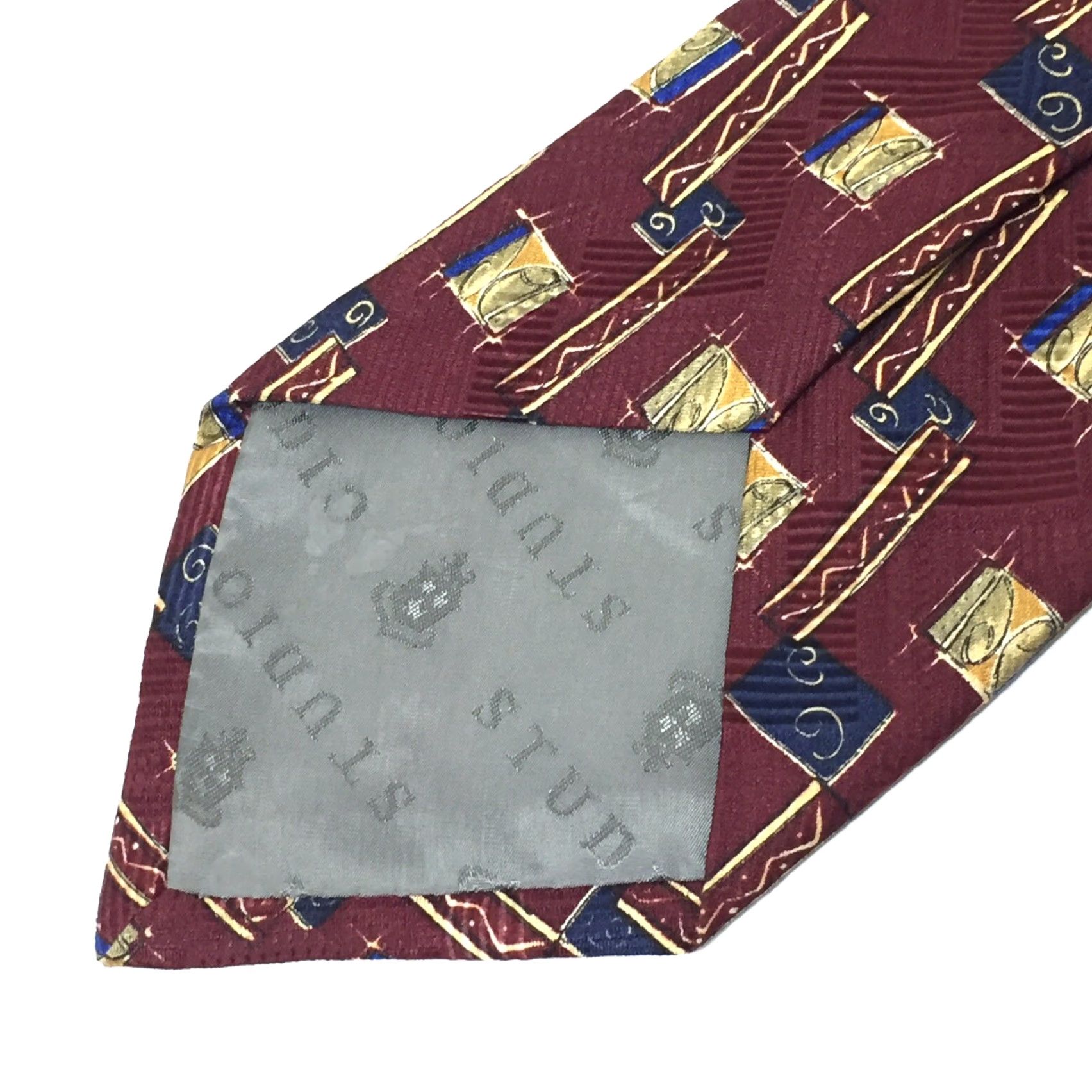 Robert Talbott Robert Talbott Necktie Red 100% Silk Geometric Mens Tie 65" long 4" wide Size ONE SIZE - 6 Thumbnail