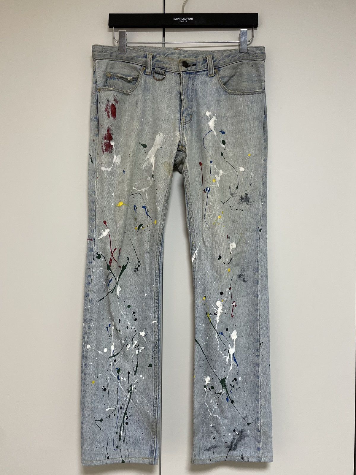 Number (N)ine Number nine ss06 paint splatter denim jeans | Grailed