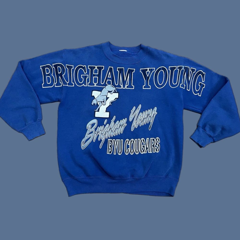 Cougar VINTAGE Brigham Young Cougars Crewneck Sweatshirt S Size US S / EU 44-46 / 1 - 1 Thumbnail