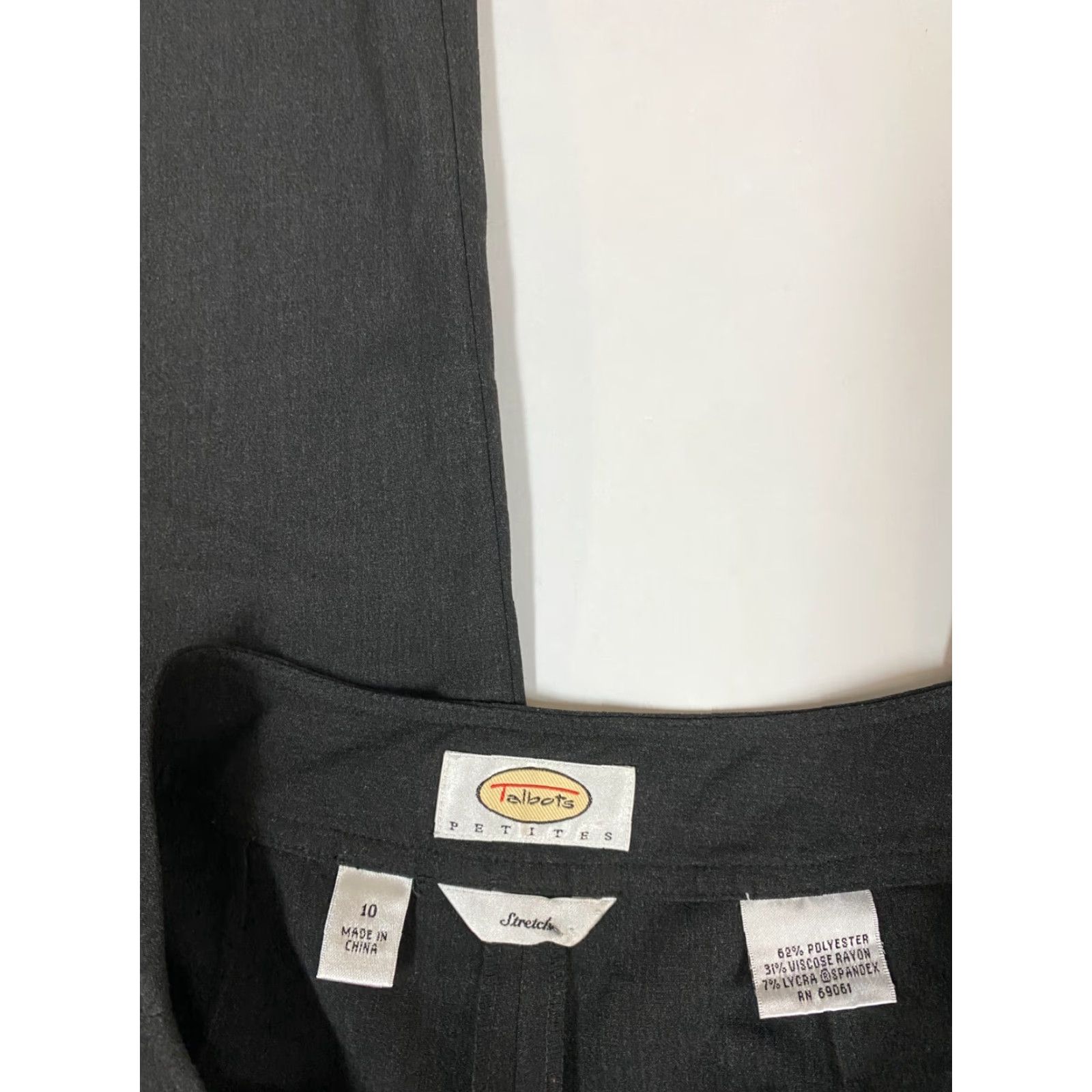 Talbots Talbots Pants Women 10 Gray Stretch Straight Dress Pants Inseam 29 in Size 32" / US 10 / IT 46 - 2 Thumbnail