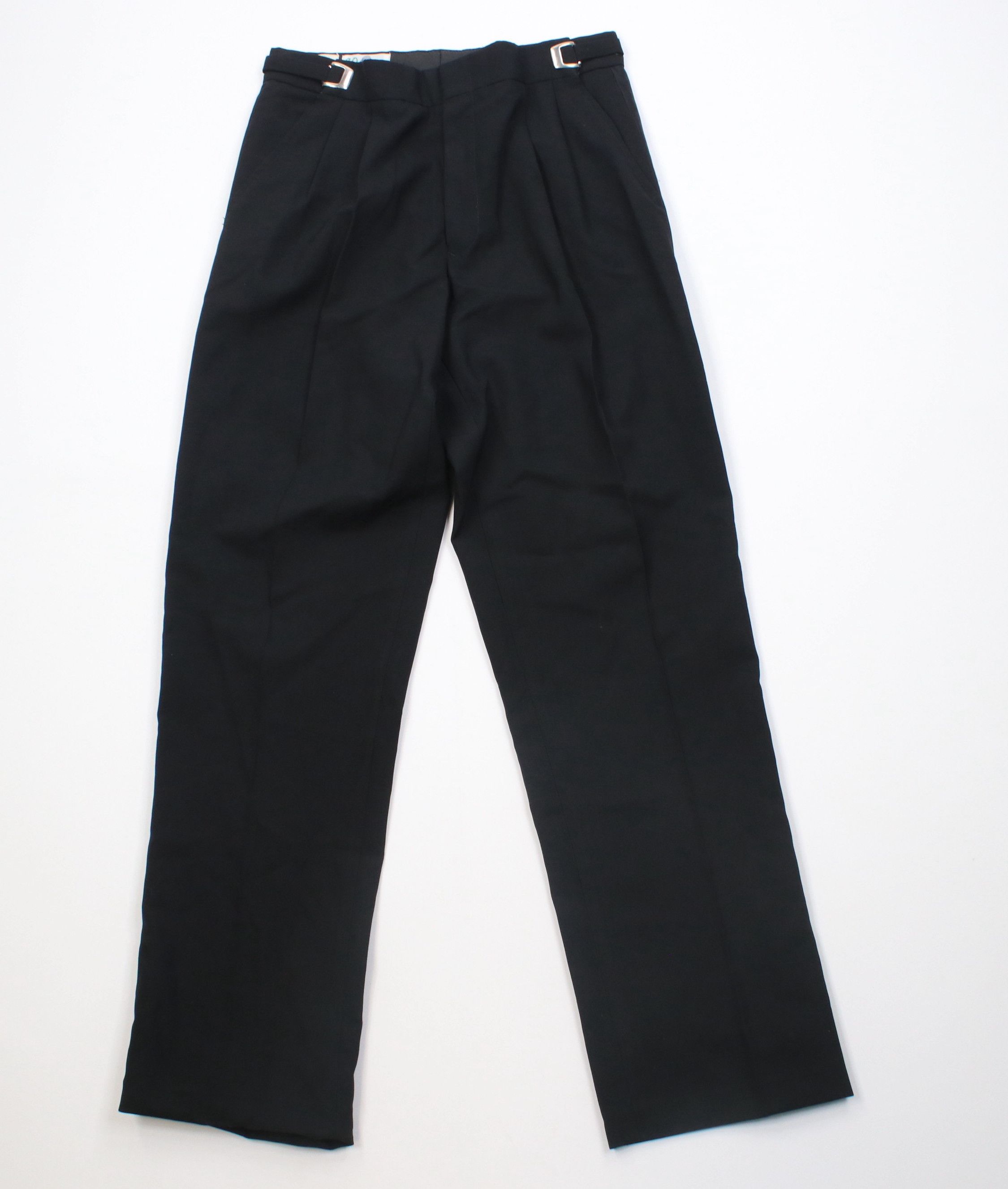 Vintage Vintage 90s Streetwear Wool Knit Tuxedo Pants Black USA Size US 30 / EU 46 - 1 Thumbnail