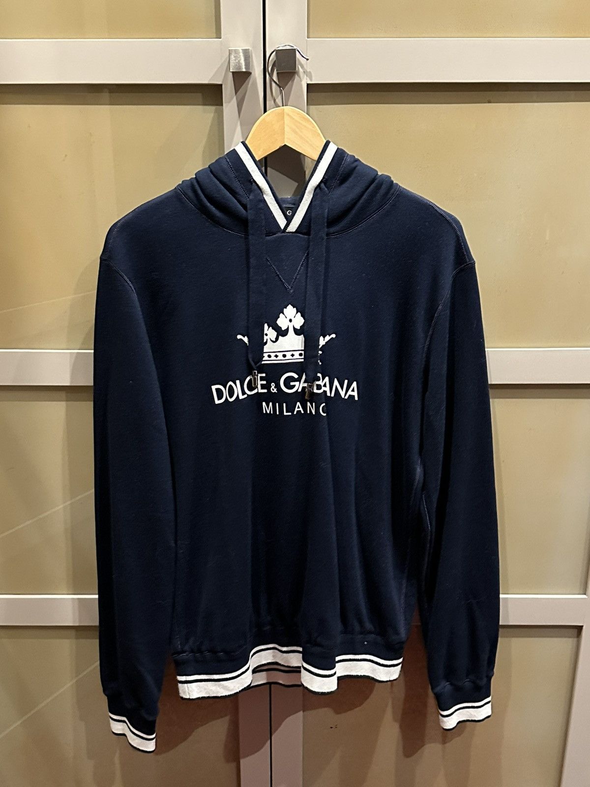 Dolce & Gabbana Dolce & Gabbana Navy Blue Hoodie With Zip Size US M / EU 48-50 / 2 - 1 Thumbnail
