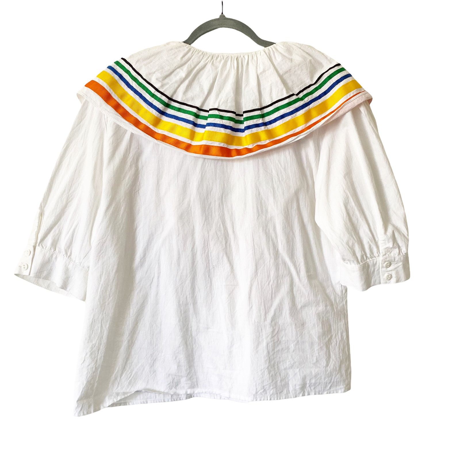 Vintage Vintage Howard Wolf Mexican Ruffle Collar Skirt Set Size XL / US 12-14 / IT 48-50 - 3 Thumbnail