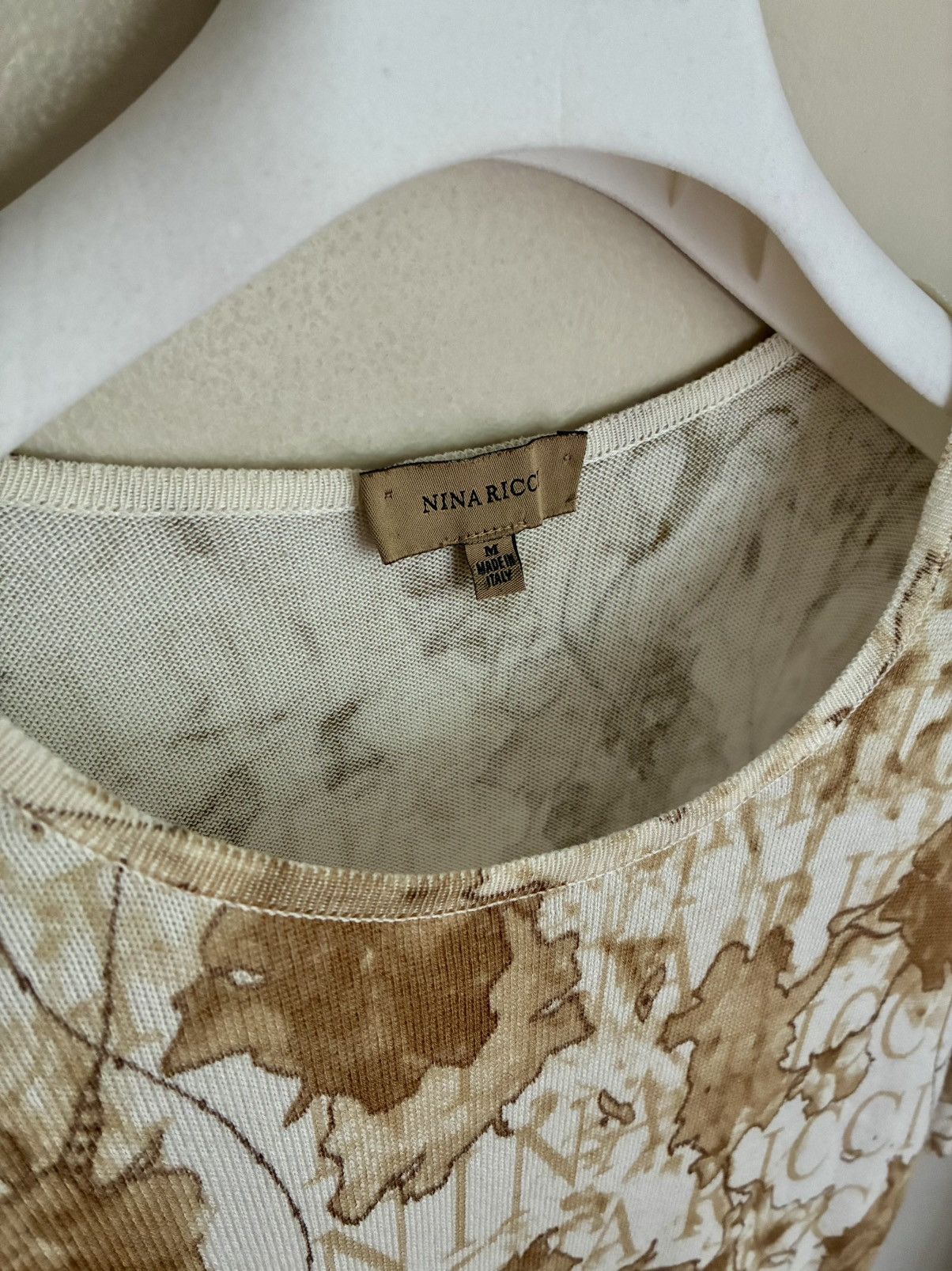 Nina Ricci Nina Ricci Autumnal Leaves/ Logo Print 2 Piece Twinset Size M / US 6-8 / IT 42-44 - 24 Thumbnail