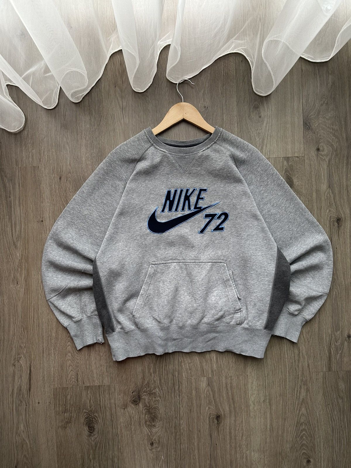 Vintage Nike Gray Sweatshirt Center Logo Sweatshirts Hoodies