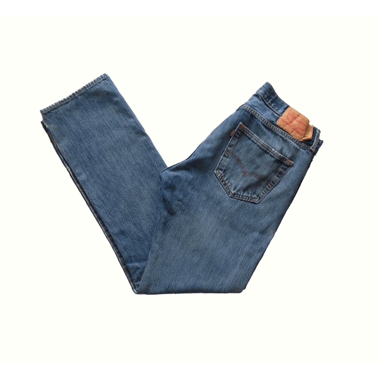 Levi's VINTAGE Levi's LEVIS STRAUSS 501 VTG Y2K BLUE JEANS Distressed Button Fly Cotton SZ 34x34 Mens Jeans Size US 36 / EU 52 - 2 Thumbnail