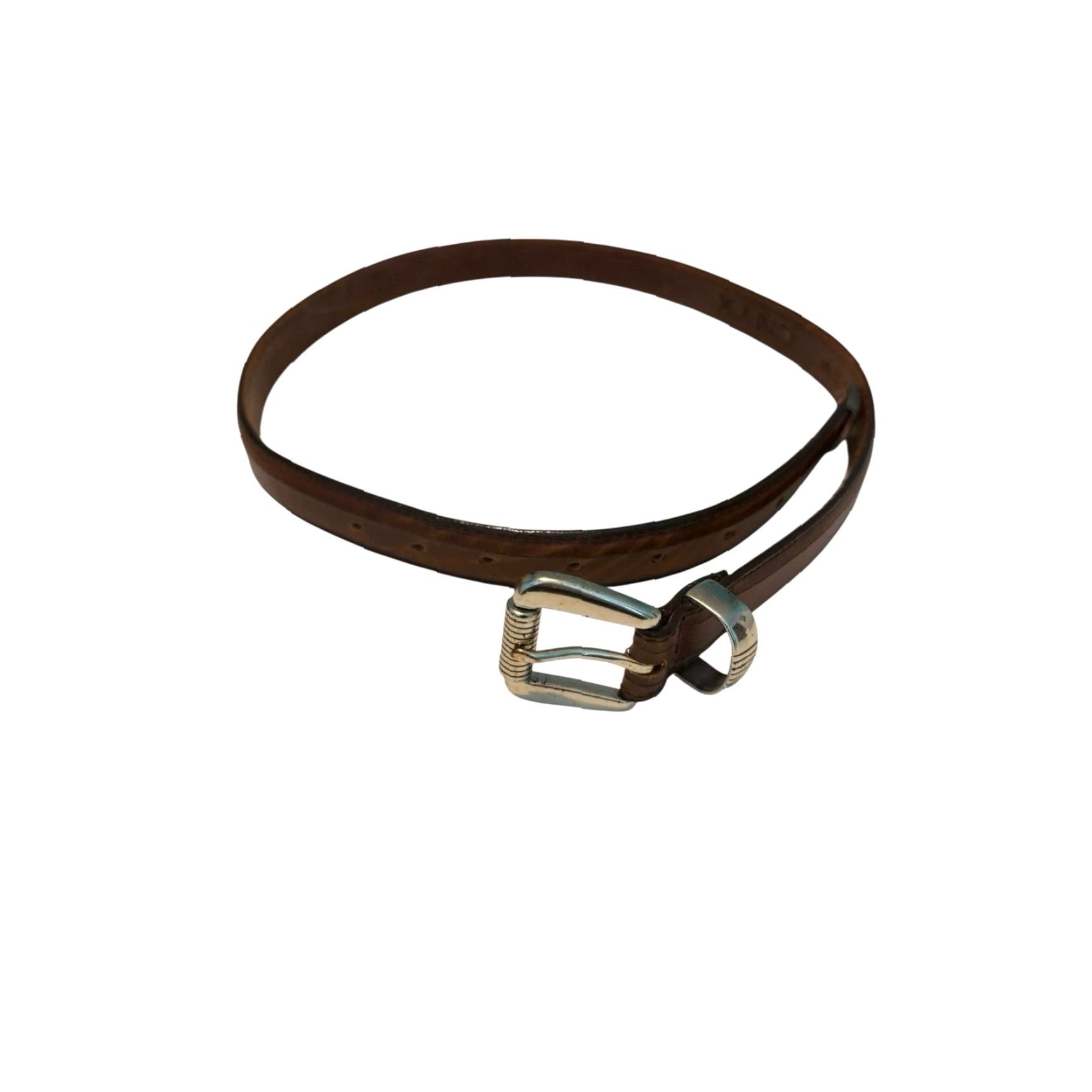 Vintage VINTAGE ONYX Unisex Belt Brown Leather 1" Width Size 32 Adult Men Women 1990s Size ONE SIZE - 2 Thumbnail