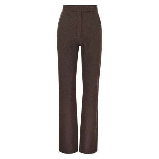 Max Mara MAX MARA Women Straight Pants 2511131013600 BROWN Size 28" / US 6 / IT 42 - 1 Thumbnail