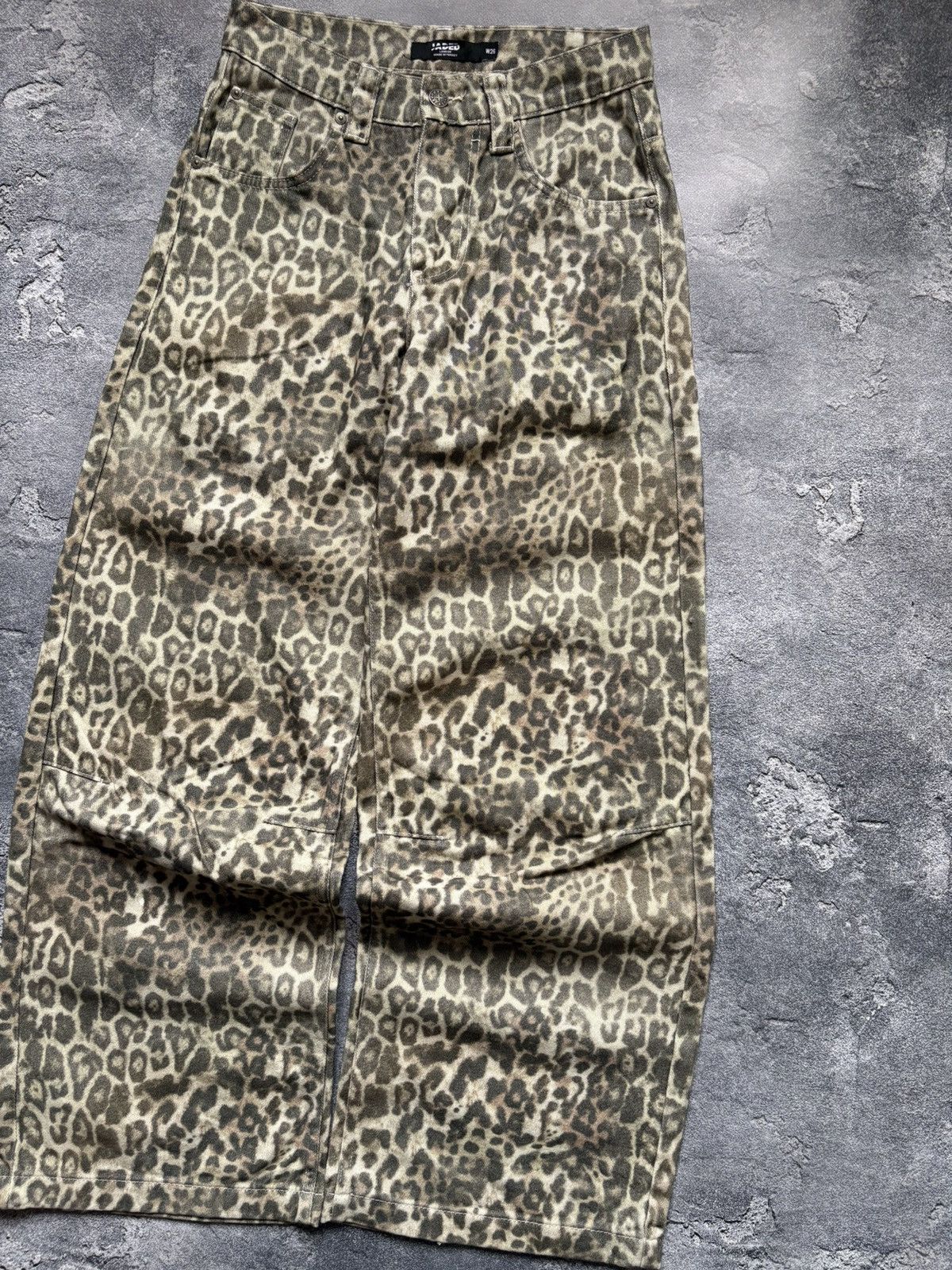 Jaded London Jaded London Y2K Leopard Baggy Denim Pants Cavalli Style Size 26" / US 2 / IT 38 - 5 Thumbnail