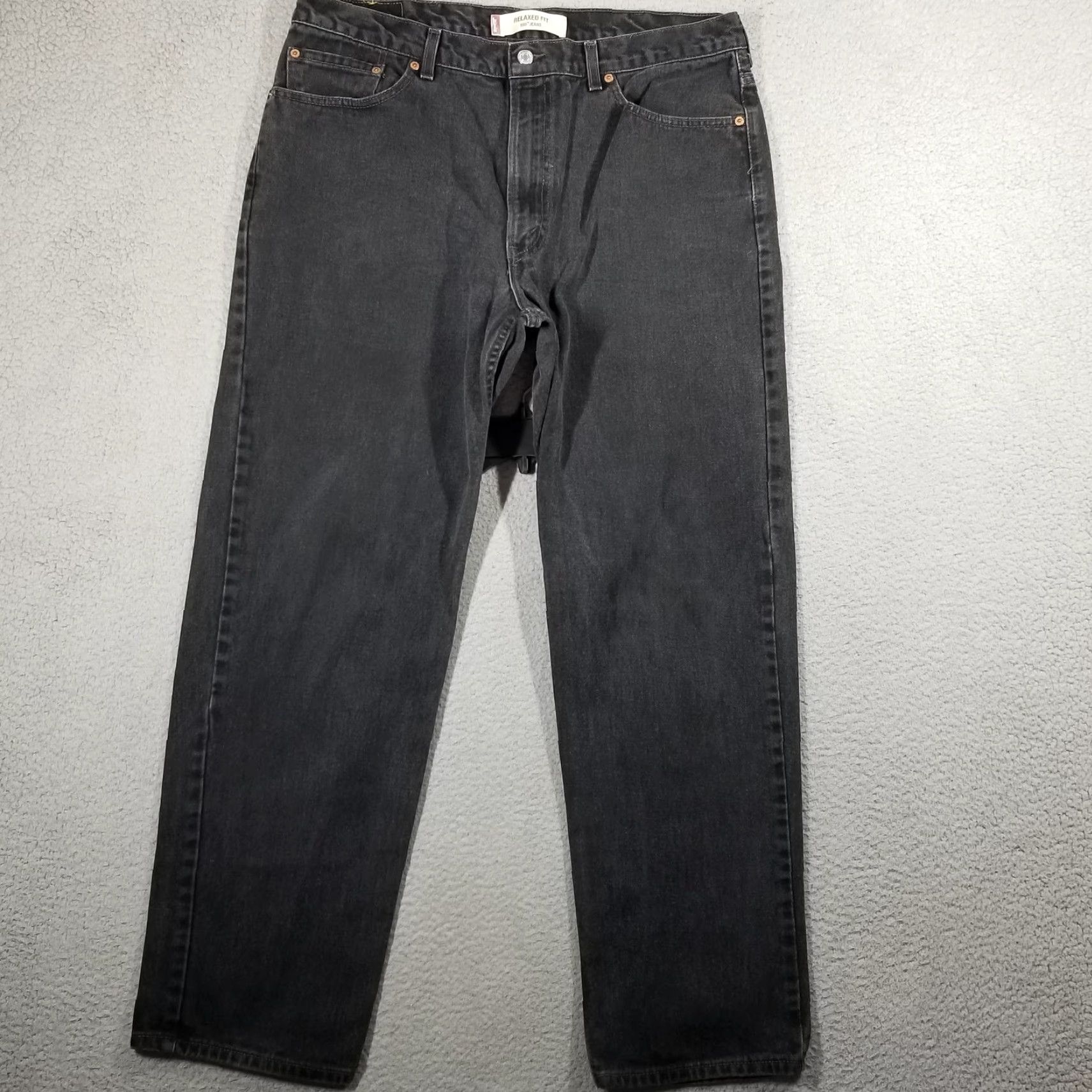 Levi's VINTAGE Levi's 550 Jeans Mens 38x32 Relaxed Fit Tapered Leg Made USA 90s Y2K Charcoal Wash Men’s Jeans Size US 38 / EU 54 - 2 Thumbnail