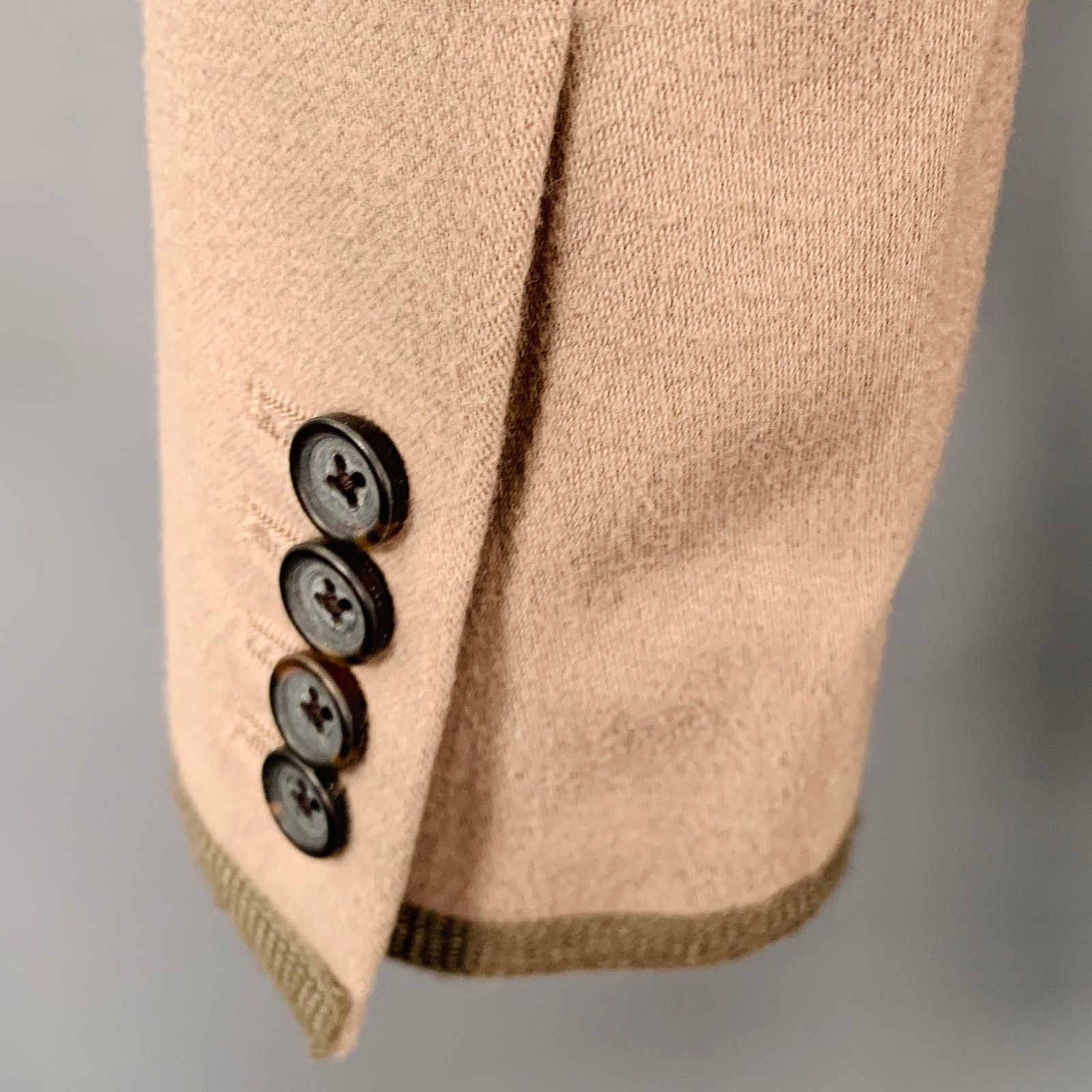 Marc by Marc Jacobs Size M Taupe Moleskin Cotton Notch Lapel Sport Coat Size 40R - 5 Thumbnail