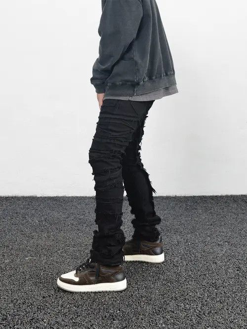 VIBE stack grunge damaged ripped jeans Size US 30 / EU 46 - 2 Thumbnail