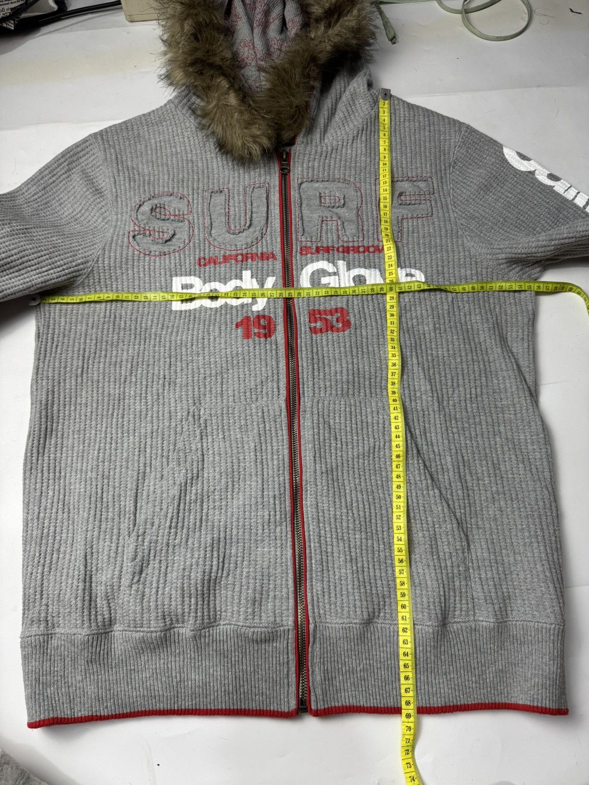 Japanese Brand 2000s Fur Thermal Hoodie Body Glove Japanese Styled Size US L / EU 52-54 / 3 - 7 Thumbnail