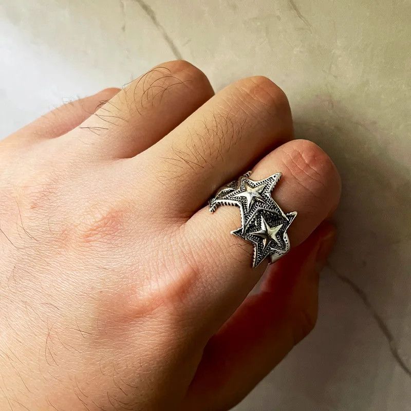 Other Retro Triple Star Ring Size ONE SIZE - 6 Thumbnail