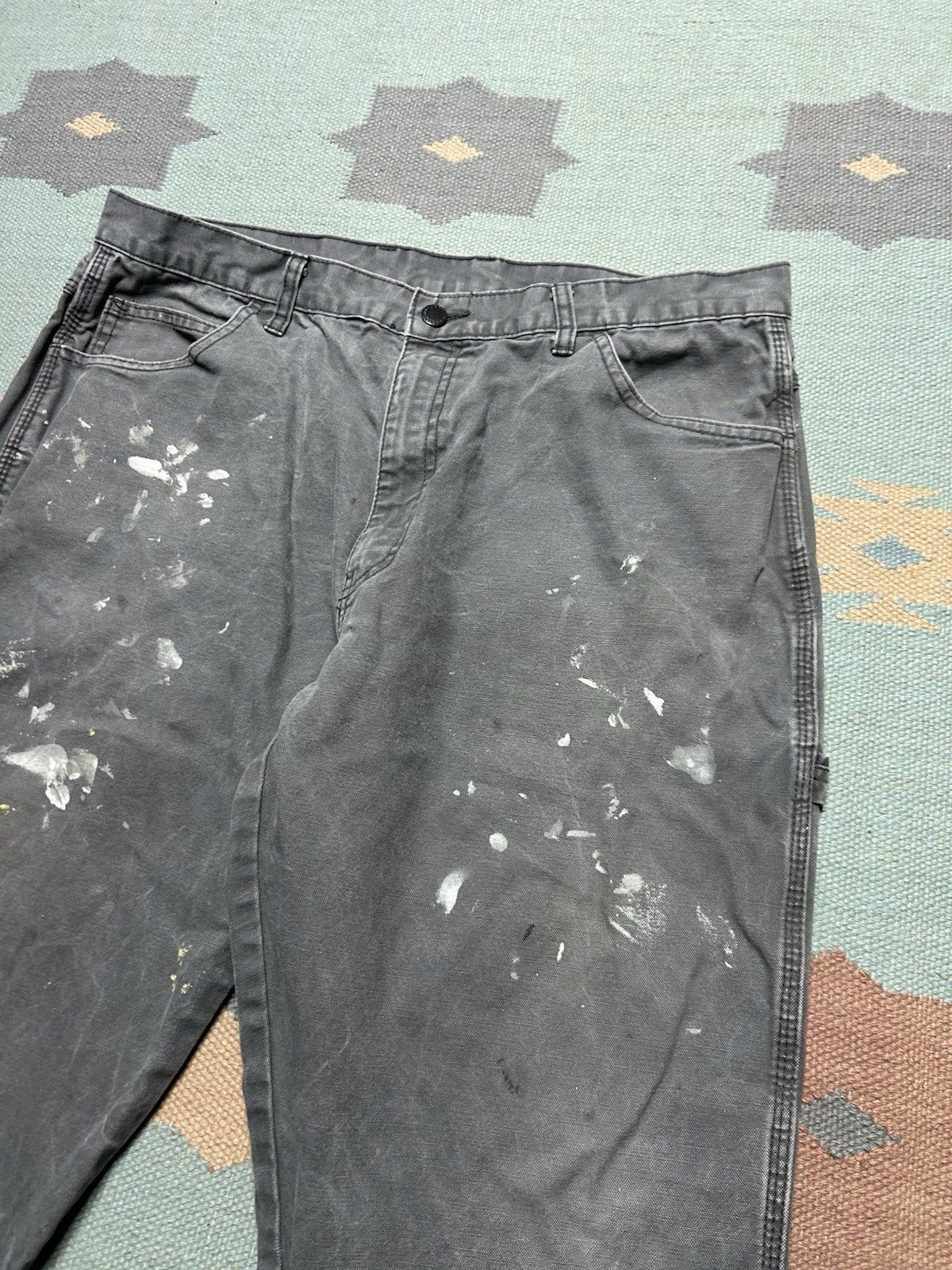 Vintage Vtg dickies canvas carpenter pants paint distres faded 36x29 Size US 36 / EU 52 - 4 Thumbnail