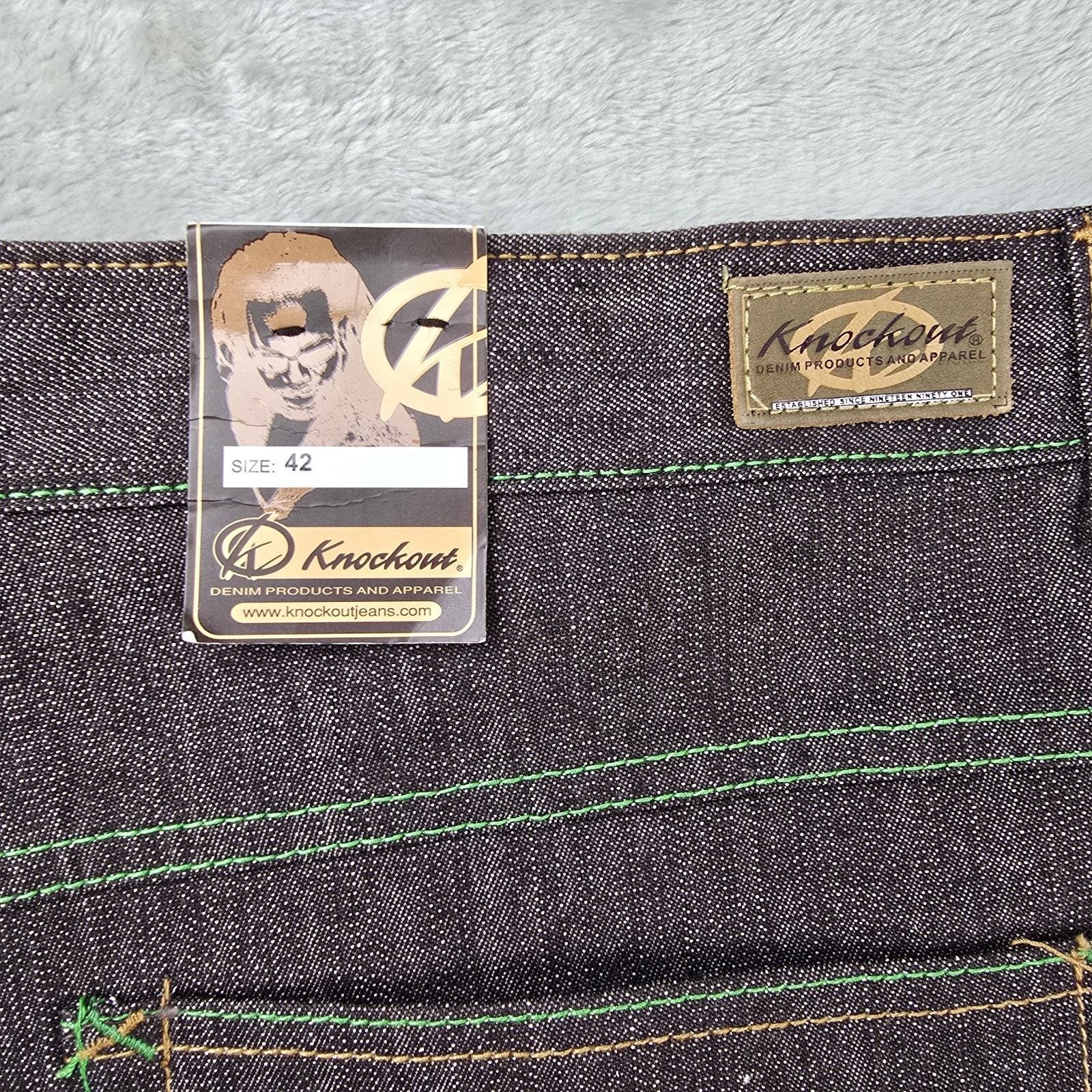 Other Vintage Kno Betta Denim Shorts Mens 42 Y2K Baggy Plaid Size US 42 / EU 58 - 8 Thumbnail
