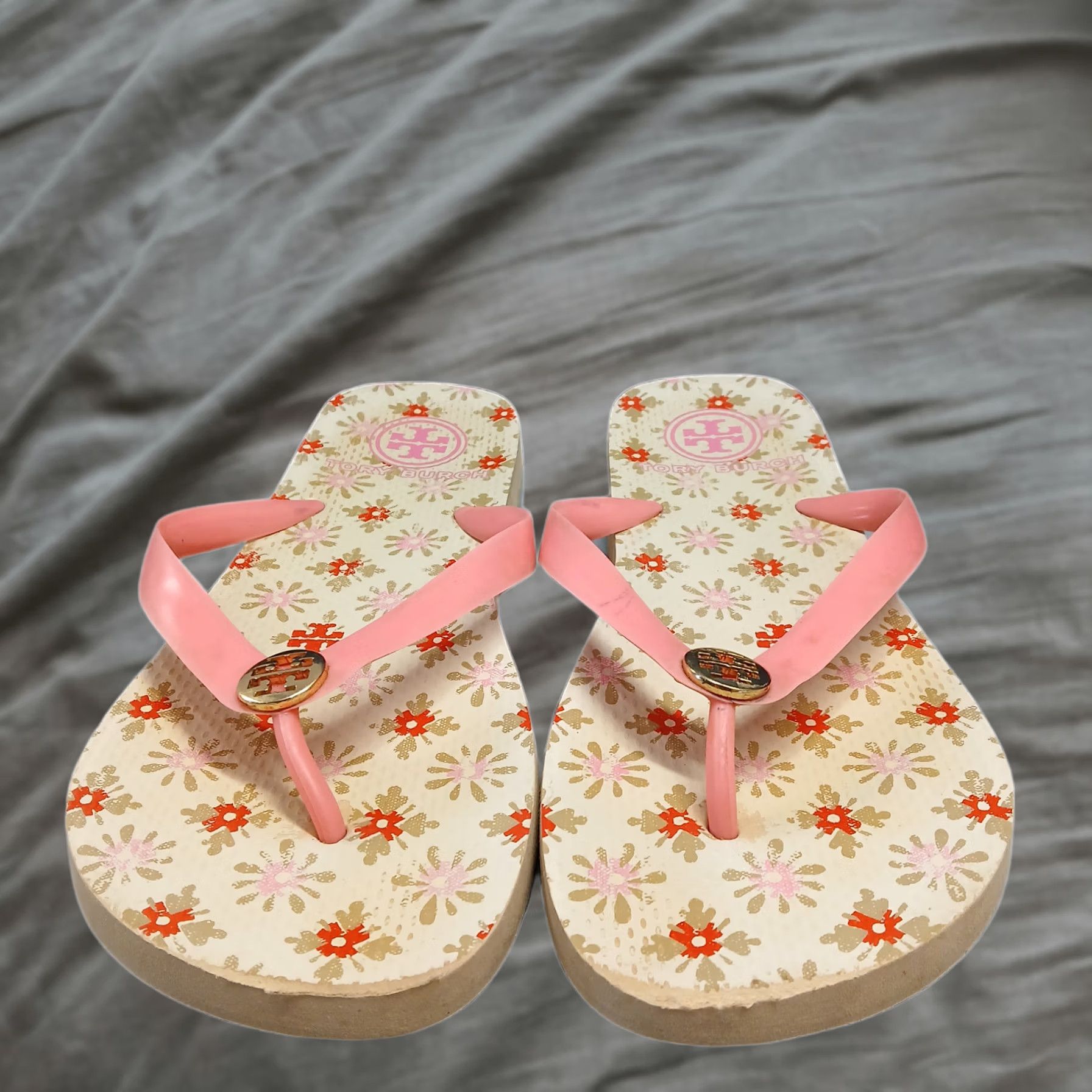 Tory Burch Tory Burch Sandals Womens US 10 Multi Floral Summer Comfort Slip On Flip Flop Size US 10 / IT 40 - 1 Thumbnail