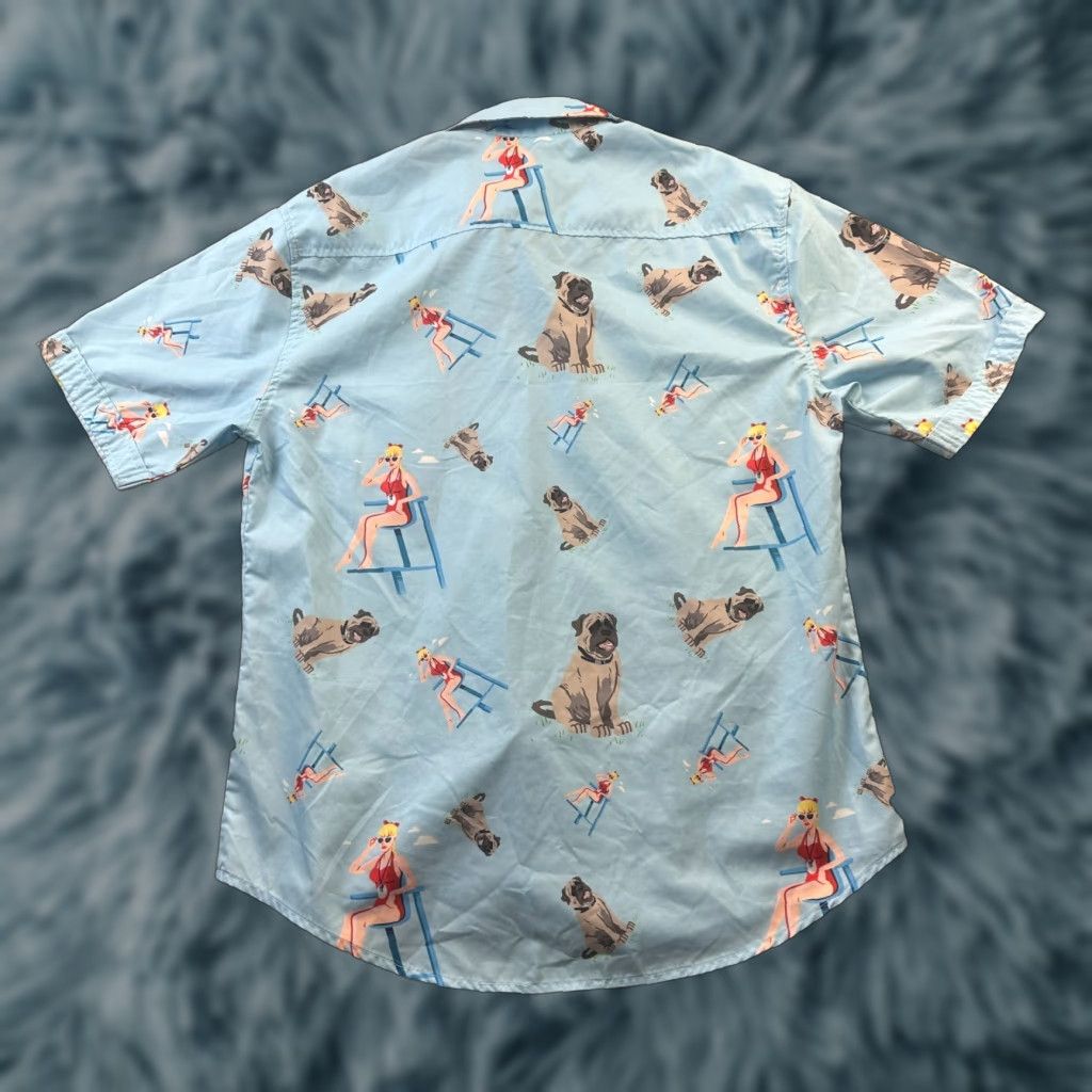 Vintage Rsvlts Shirt Mens Medium Blue Button Up Sandlot Size US M / EU 48-50 / 2 - 1 Thumbnail
