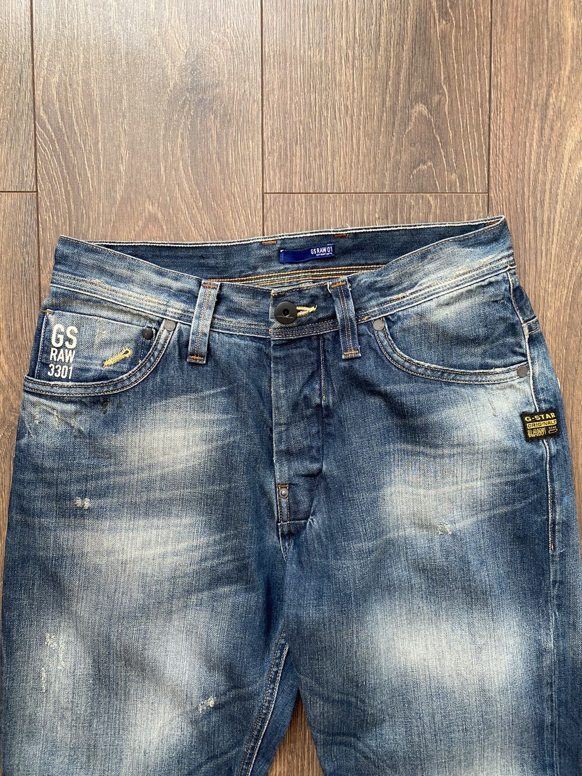 G-Star × Vintage Vintage G-Star Raw Faded Denim Jeans Japanese Y2K Size 30/32 Size US 32 / EU 48 - 2 Thumbnail