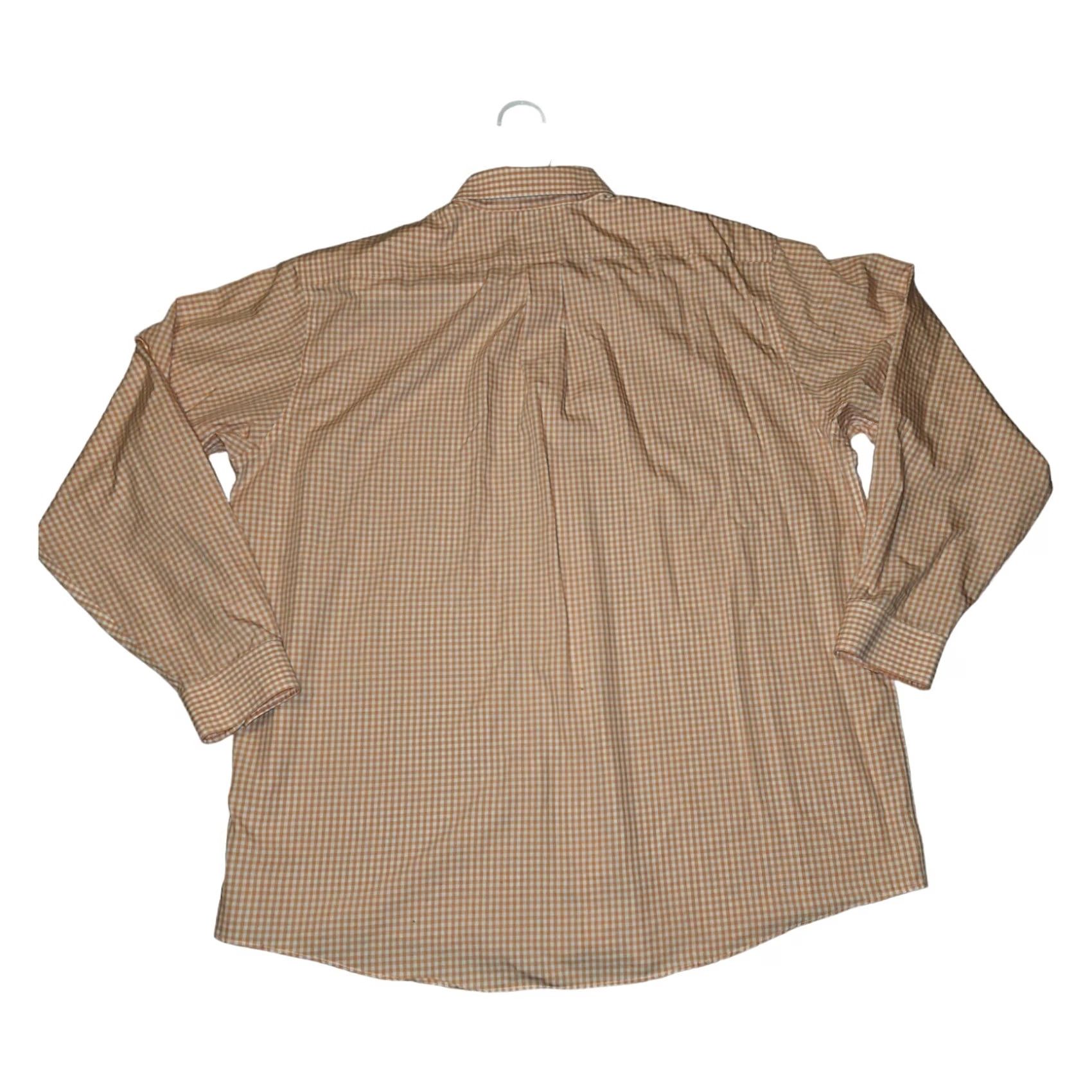 Vintage L.L. Bean Shirt Mens XL Orange Button Down Men Long Sleeve Check Wrinkle Resistant Size US XL / EU 56 / 4 - 6 Thumbnail