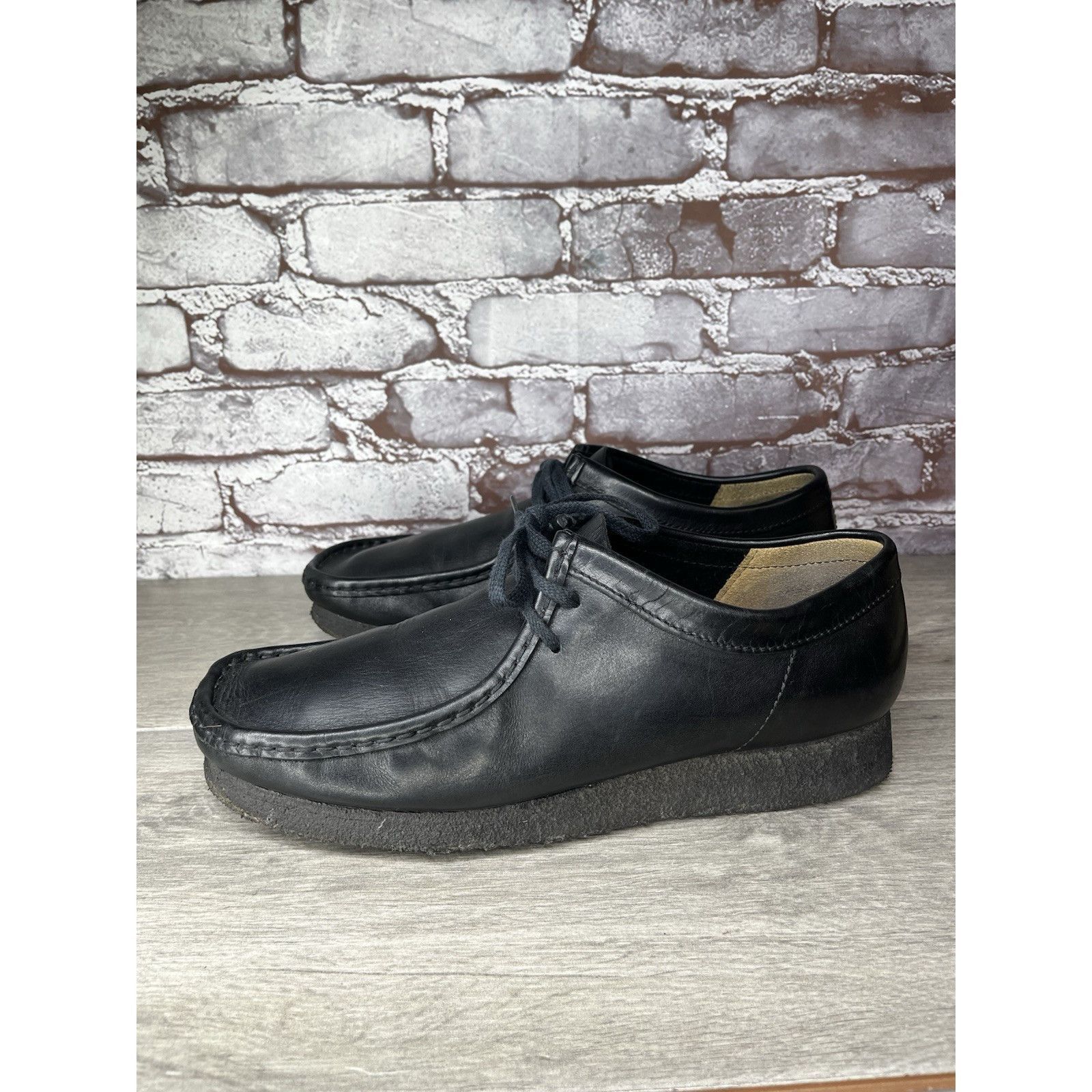 Clarks Clarks Wallabees Black Leather Moccasins Chukka Boots Shoes Size US 11 / EU 44 - 17 Thumbnail