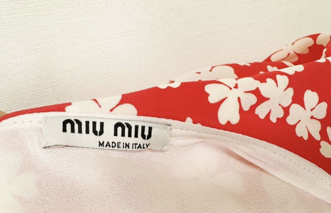 Miu Miu Miumiu floral silk blouse Size L / US 10 / IT 46 - 6 Thumbnail