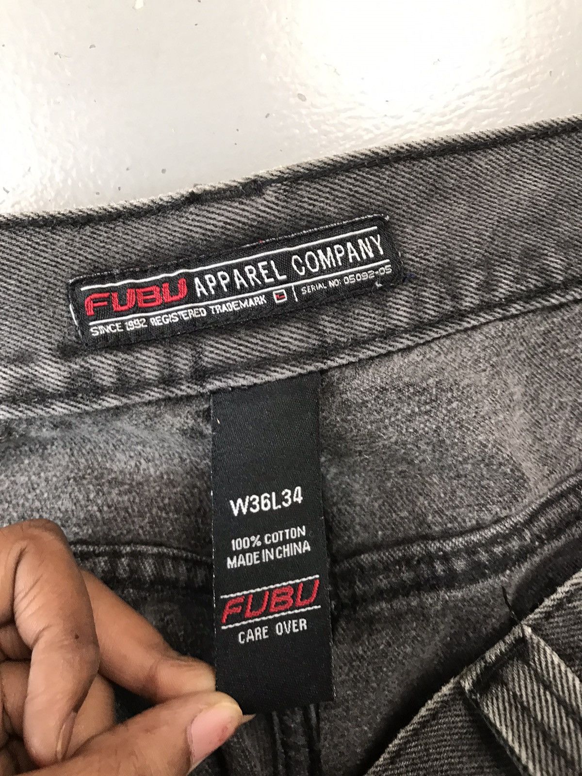 Fubu Vintage faded Fubu apparel company big pocket cargo denim Size US 38 / EU 54 - 8 Thumbnail