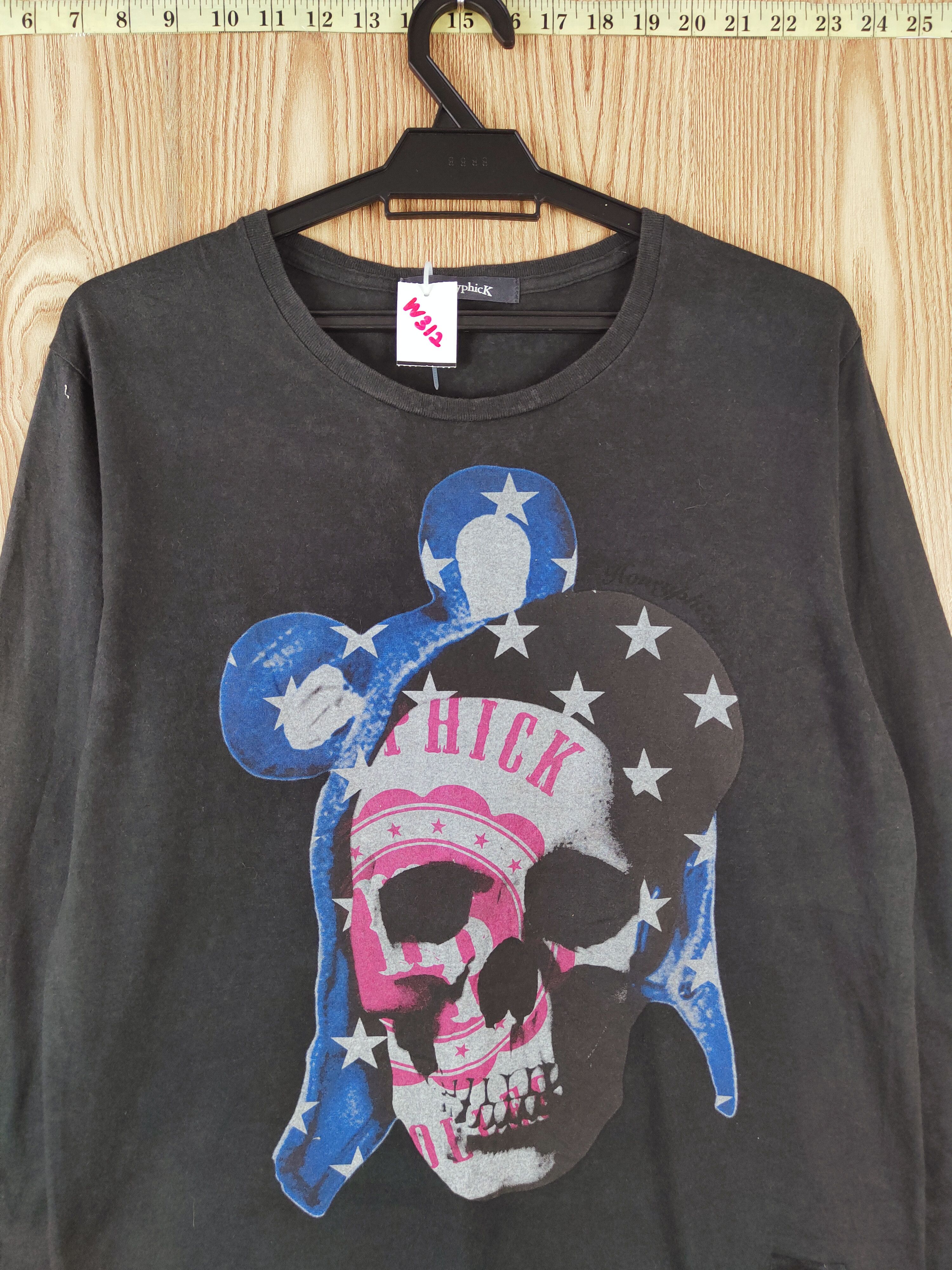 Japanese Brand Honeyphick Black Long Sleeve T-shirts #W412 Size M / US 6-8 / IT 42-44 - 2 Thumbnail