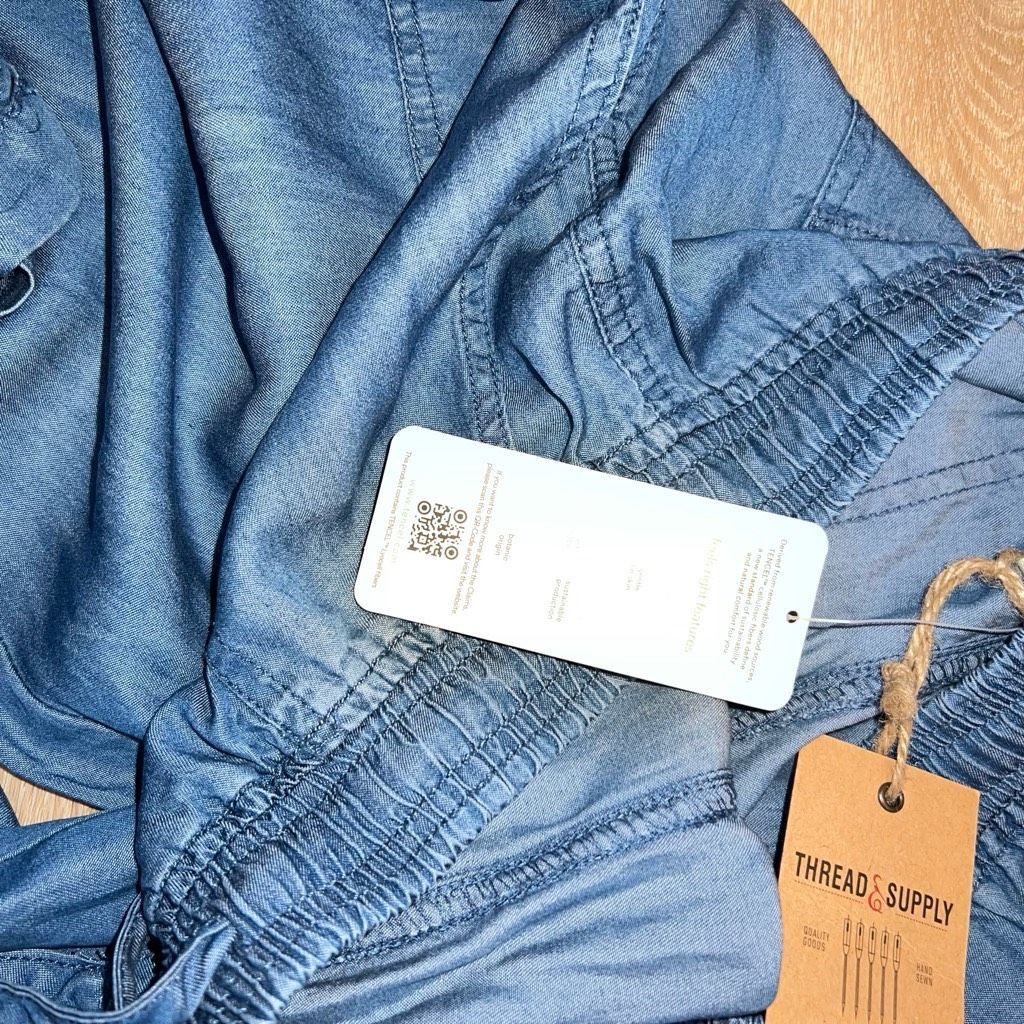 Other Thread & Supply Chambray Denim Joggers Tencel Sustainable Fabric Lightweight XS Size 25" / US 0 / IT 36 - 6 Thumbnail