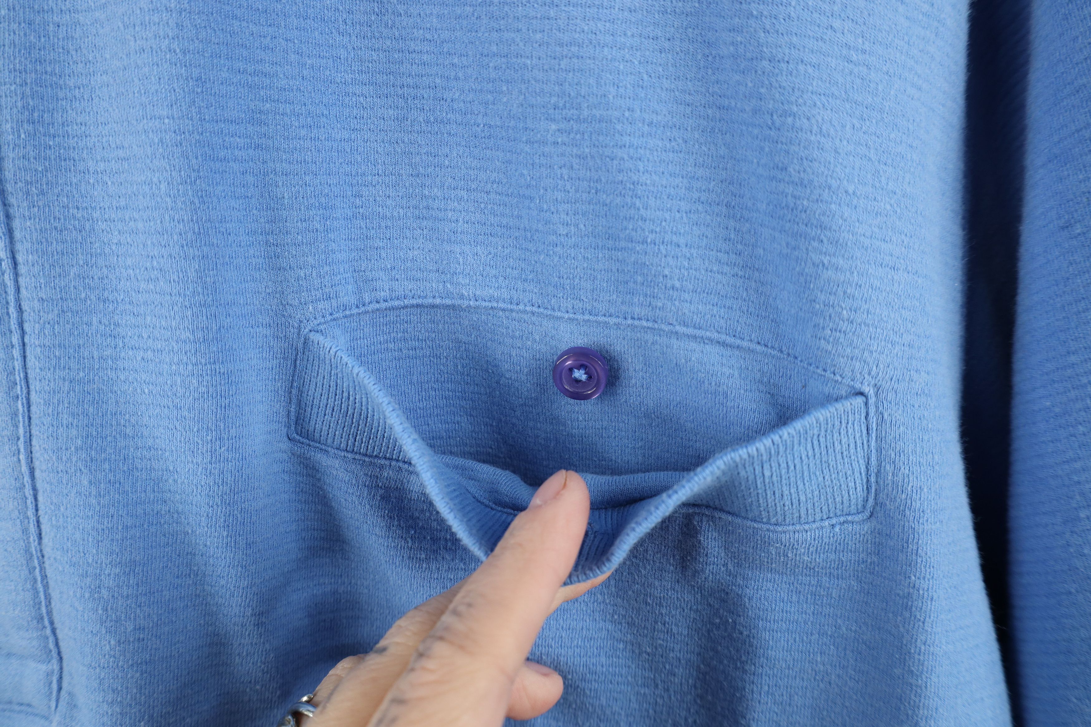 Vintage Vintage 90s Y2K Streetwear Collared Polo Carolina Blue Size US XL / EU 56 / 4 - 4 Thumbnail