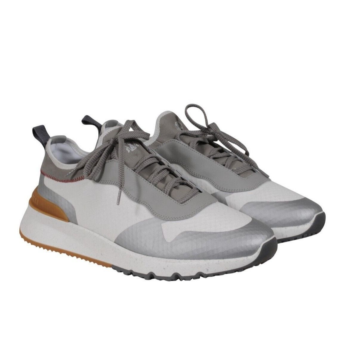 Brunello Cucinelli Panelled Lace Up Sneakers - 02204 Size US 10.5 / EU 43-44 - 12 Thumbnail