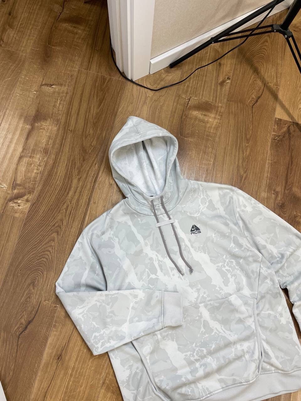 Nike ACG × Vintage Vintage Nike ACG Y2K Style Camo Grey Ninja Balaclava Hoodie Size US L / EU 52-54 / 3 - 2 Thumbnail