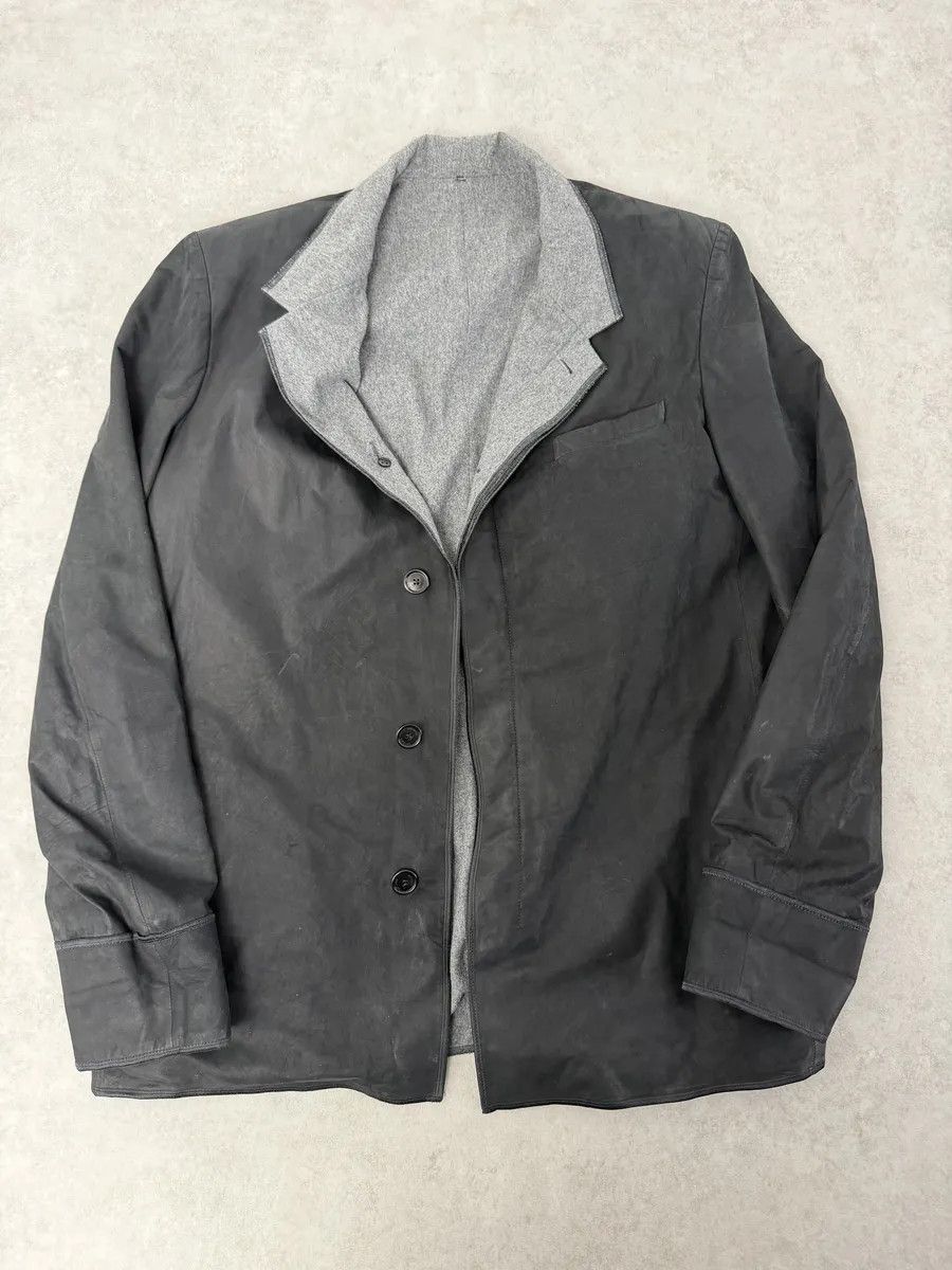 Dior 2010s Dior Black Calf Leather & Cashmere Premium Jacket by Kris Van Assche Size US L / EU 52-54 / 3 - 8 Thumbnail