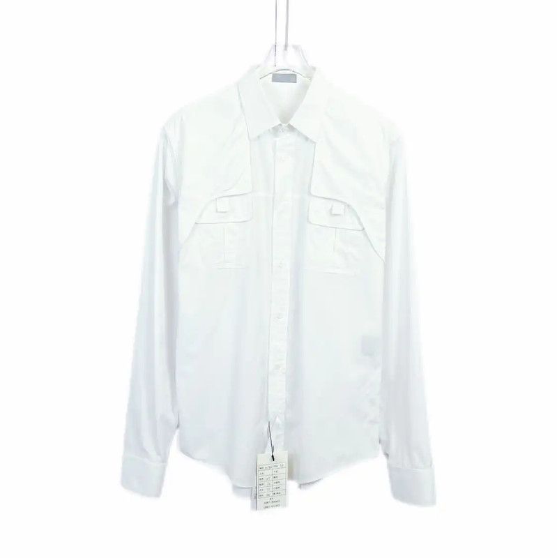 Dior Dior Long Sleeve White Cotton Shirt 0089 Size M / US 6-8 / IT 42-44 - 1 Thumbnail
