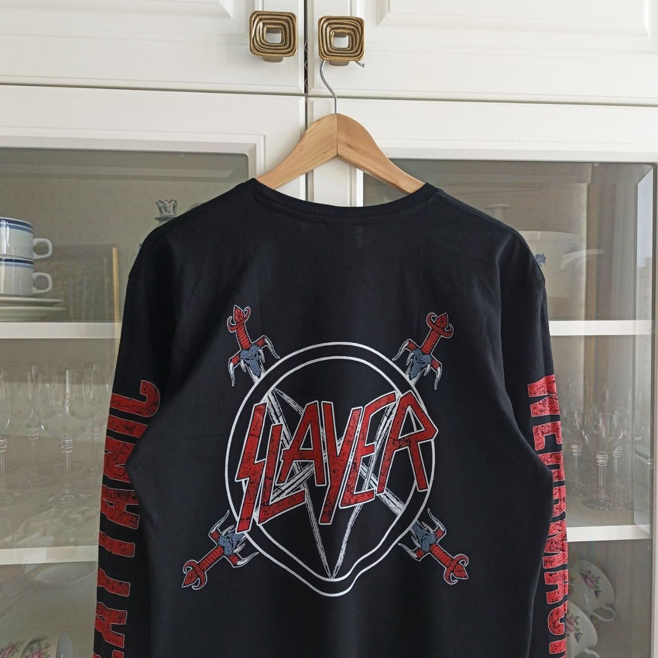 Band Tees Long sleeve Slayer - Slaytanic Wehrmacht - trash metal Size US L / EU 52-54 / 3 - 6 Thumbnail