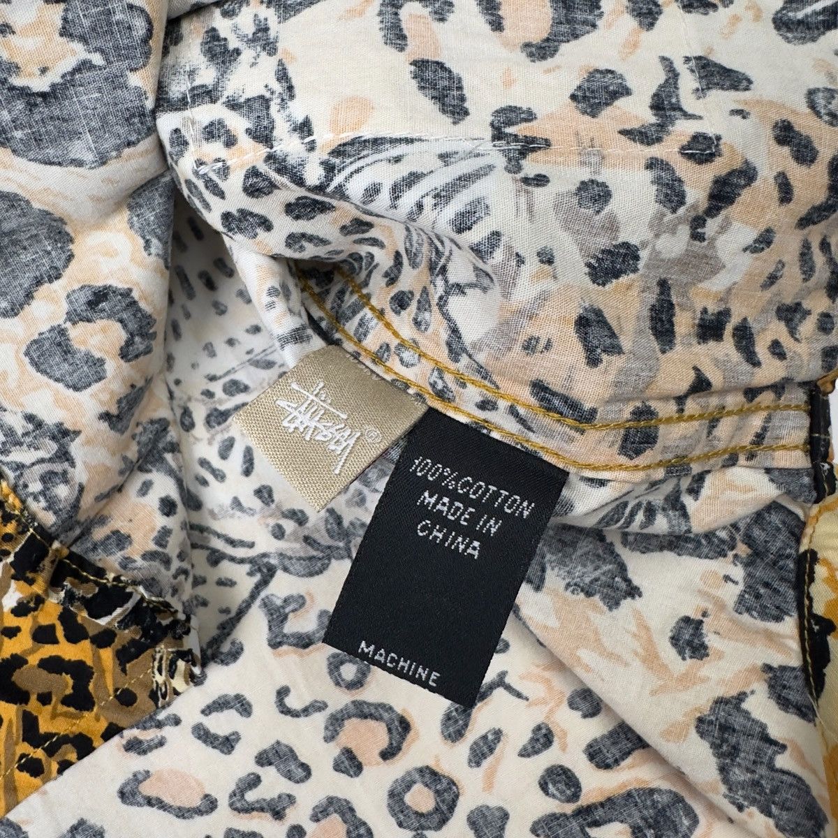 Stussy Stussy Wildlife Khaki Mens Button Down Leopard Safari Shirt Size US S / EU 44-46 / 1 - 5 Thumbnail