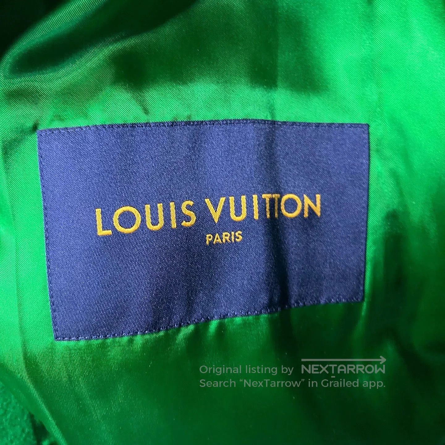 Louis Vuitton green letter pattern oversized baseball jacket. Size US L / EU 52-54 / 3 - 4 Thumbnail