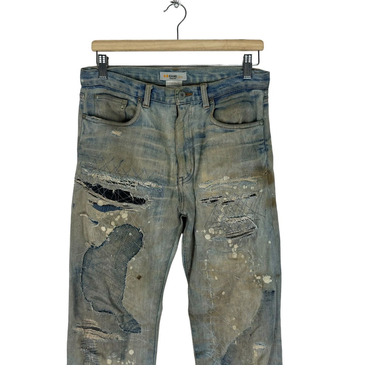 The Game ⚡️GAME PATCHWORK BORO DENIM JEANS PANTS LIKE KAPITAL Size US 30 / EU 46 - 4 Thumbnail
