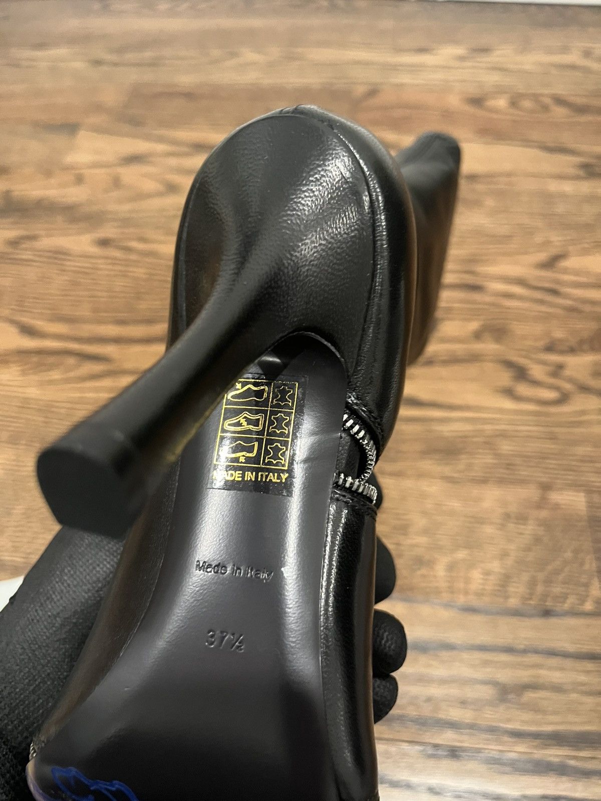 Burberry Burberry Leather Peep Boots Size US 7.5 / IT 37.5 - 15 Thumbnail