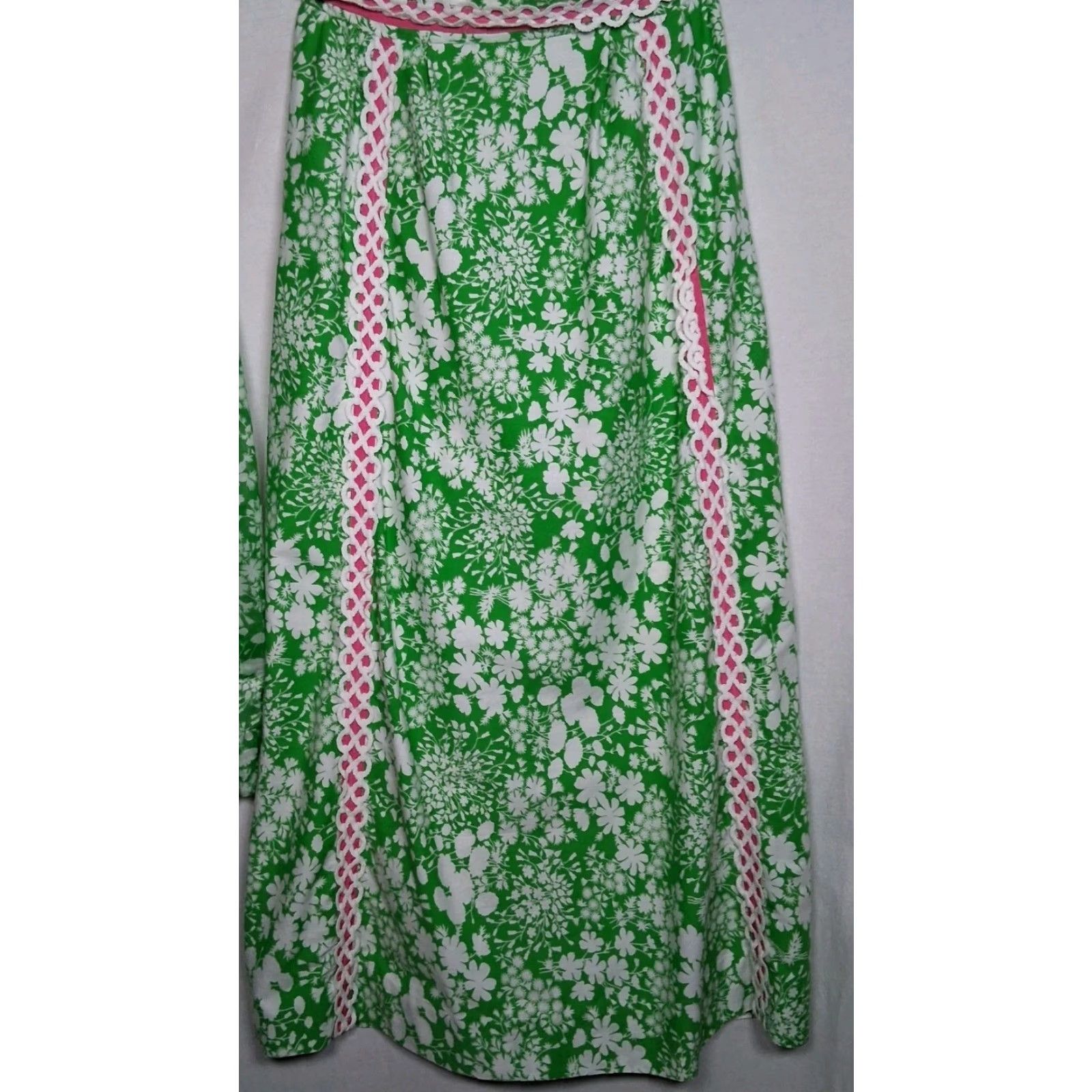 Vintage VINTAGE Midge Grant Outfit Skirt Shirt 14 Green White Floral 2 Piece Set Vintage 60s Womens Casual Party/Cocktail Travel Wedding Size XL / US 12-14 / IT 48-50 - 7 Thumbnail