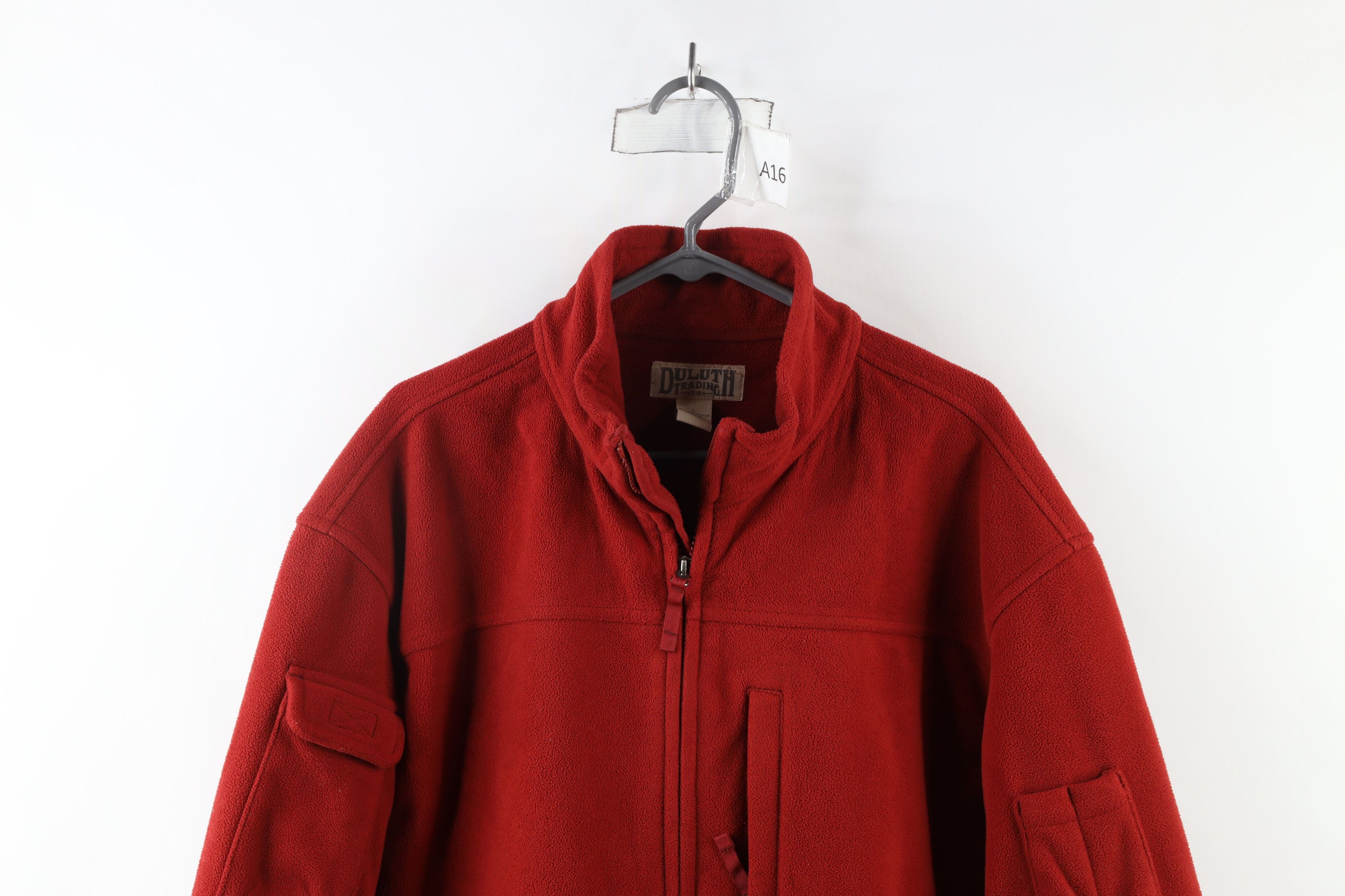 Duluth Trading Company × Vintage Duluth Trading Co Shoreman Fleece Full Zip Jacket Red Size US L / EU 52-54 / 3 - 2 Thumbnail