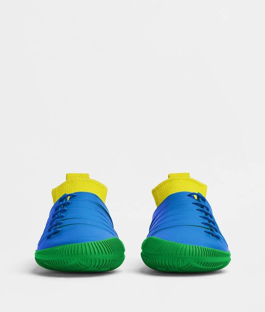 Bottega Veneta o1y0725 Rubber Low-Top Sneakers in Azure/Yellow Size US 4 / IT 34 - 2 Thumbnail