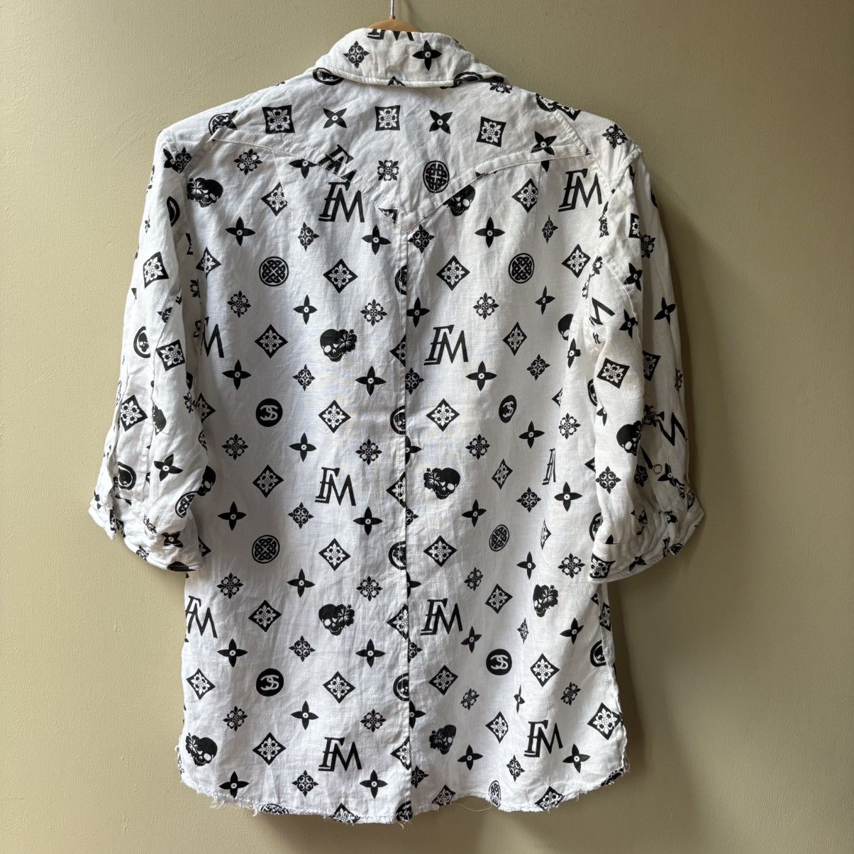 FranCisT MOR.K.S Francist Morks LV Monogram Pattern White Shirts Size US L / EU 52-54 / 3 - 5 Thumbnail