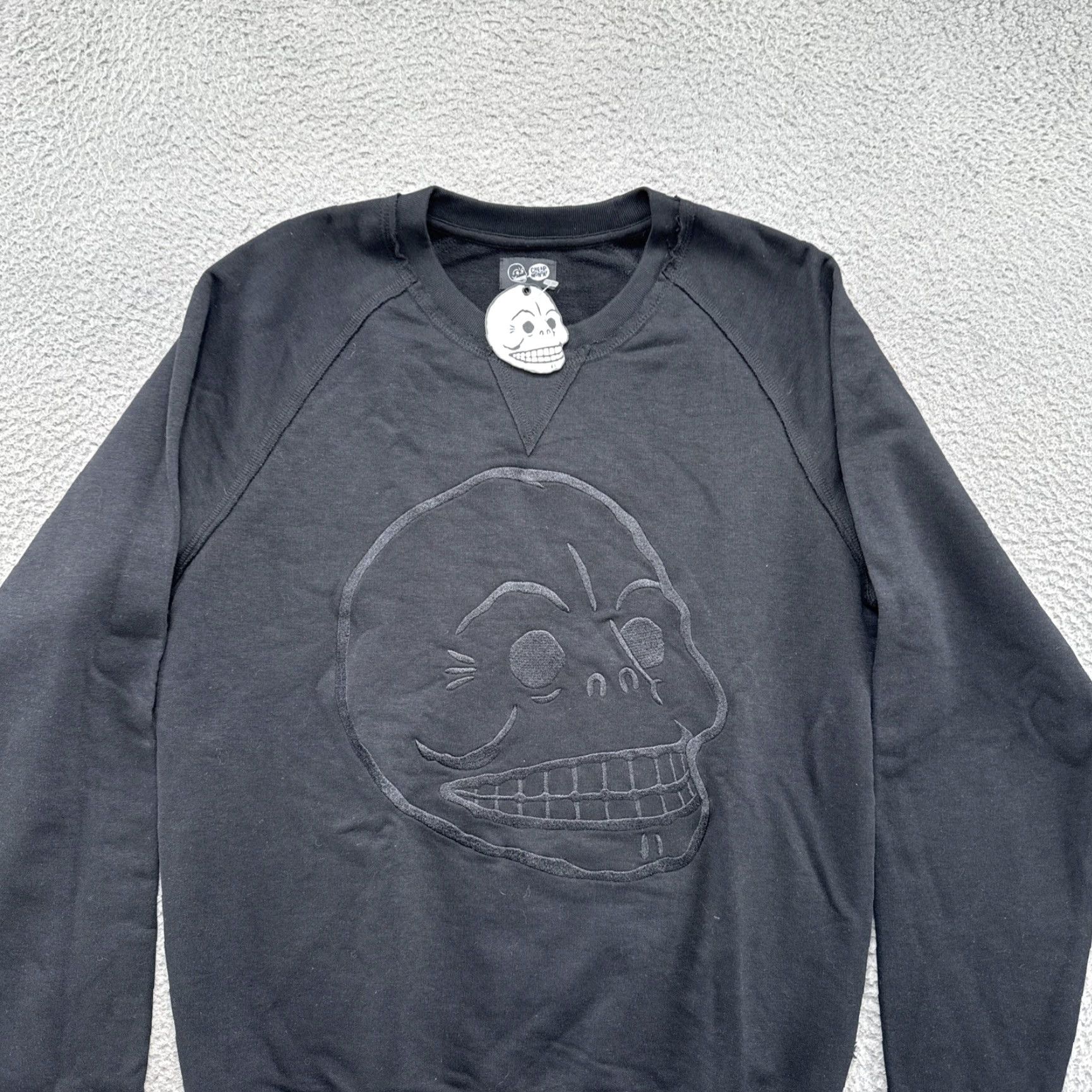 Cheap Monday VINTAGE Cheap Monday Embroidered Skull Logo Black Sweatshirt Mens M Sweatshirt Embroidered Skull Black Mens Size US M / EU 48-50 / 2 - 2 Thumbnail